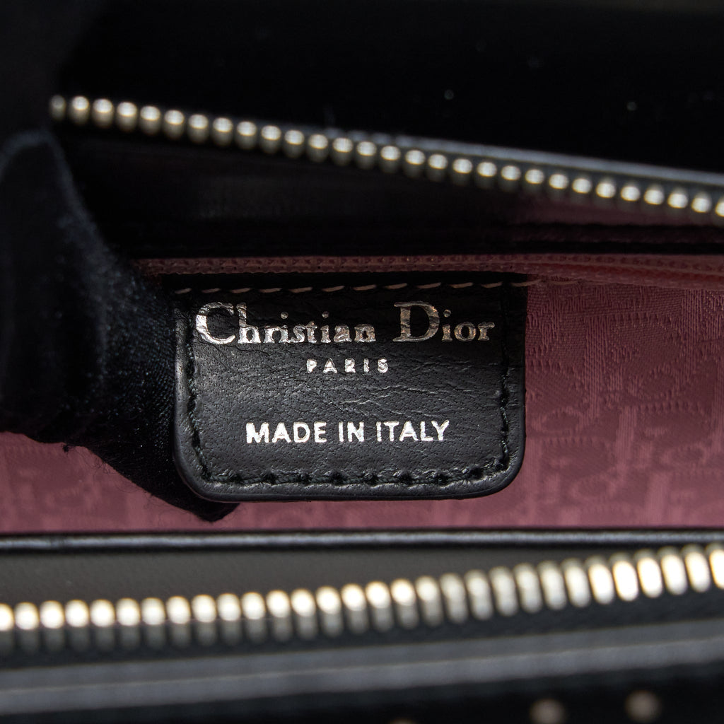 DIOR VINTAGE LADY DIOR LONG CUIR BAG CALFSKIN BLACK SHW