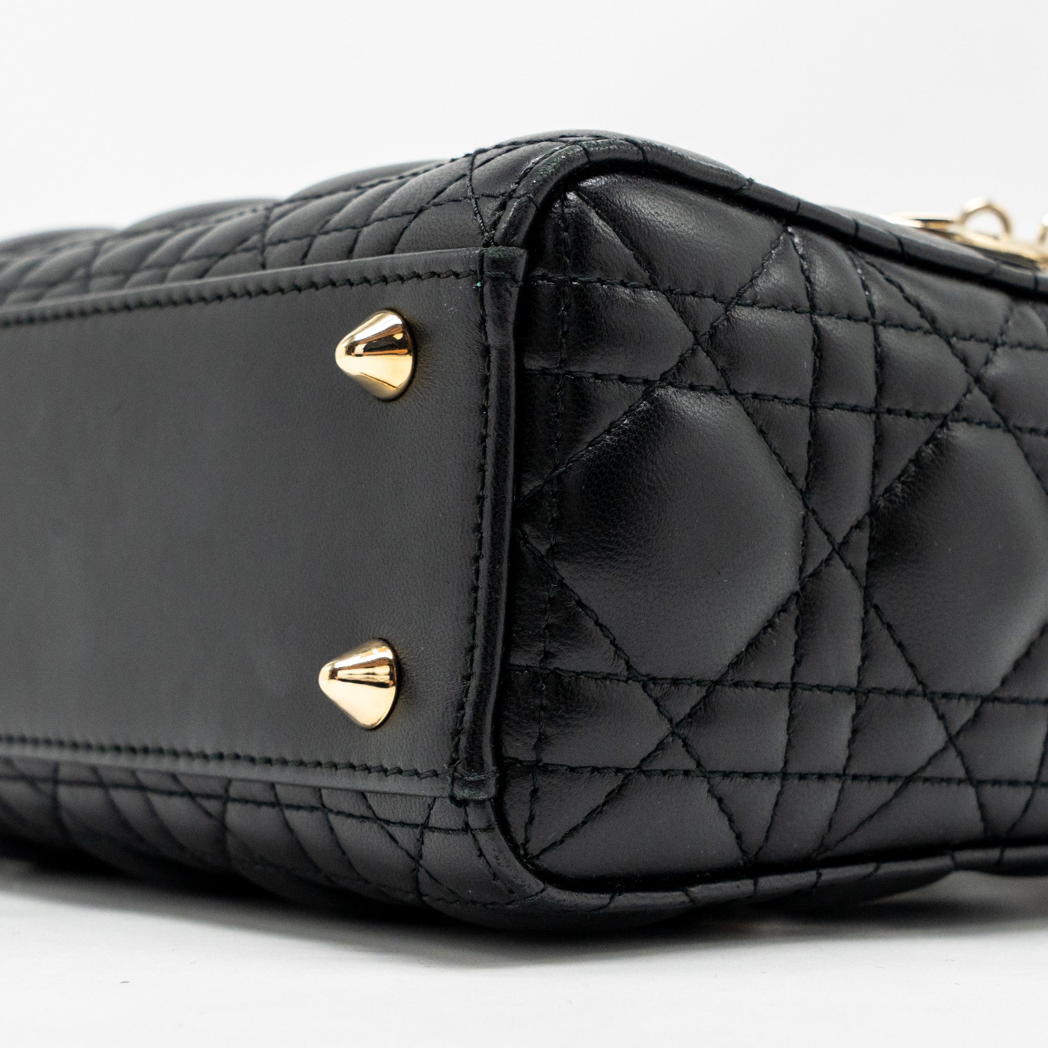 DIOR MY ABC SMALL LADY DIOR LAMBSKIN BLACK LGHW