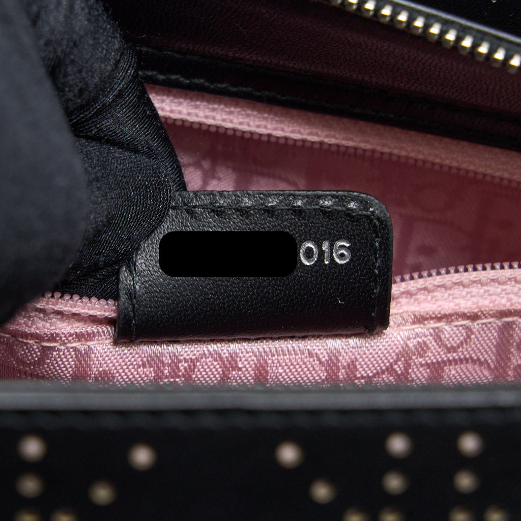 DIOR VINTAGE LADY DIOR LONG CUIR BAG CALFSKIN BLACK SHW