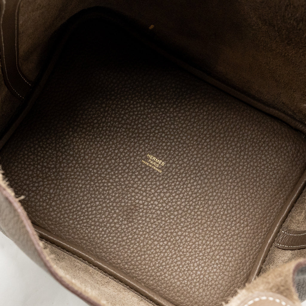 HERMES PICOTIN 22 LOCK BAG CLEMENCE ETOUPE GHW