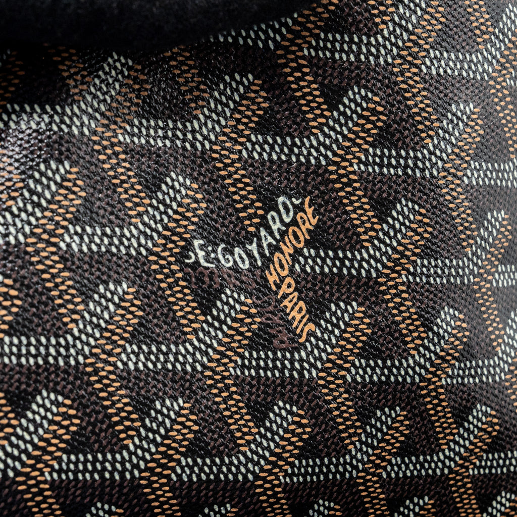 GOYARD SAINT LOUIS GM TOTE BAG GOYARDLINE CANVAS BLACK SHW