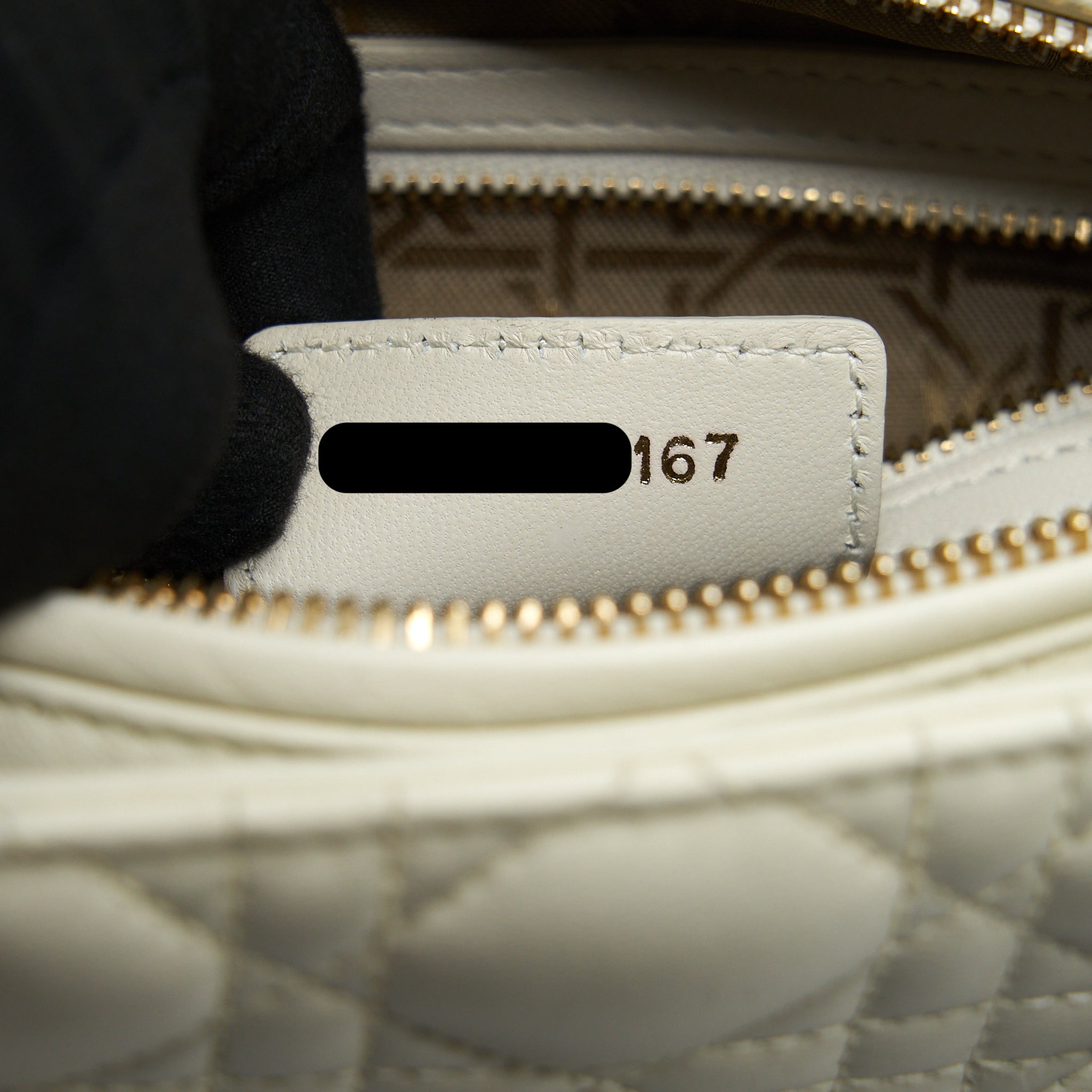 DIOR MEDIUM LADY DIOR BAG LAMBSKIN WHITE LGHW