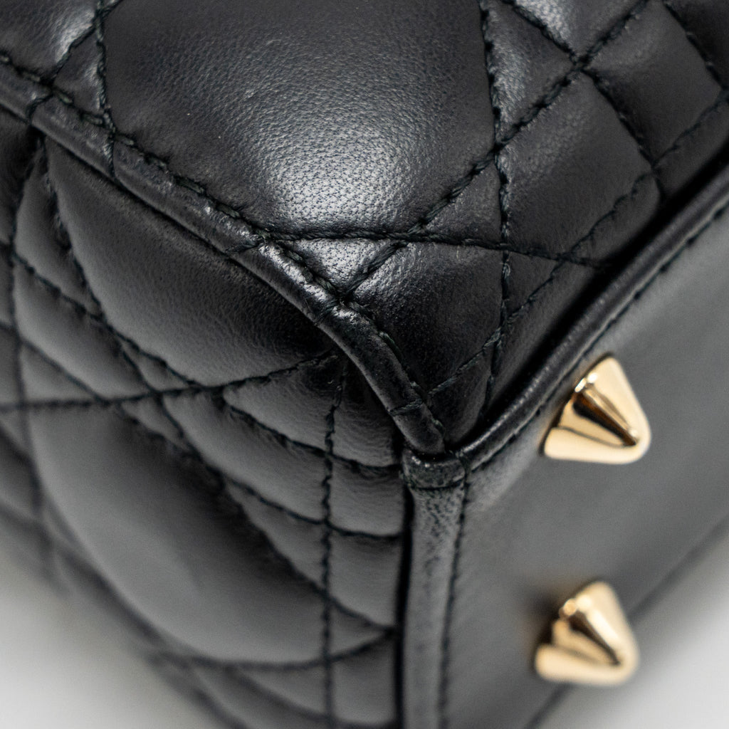 DIOR MY ABC SMALL LADY DIOR LAMBSKIN BLACK LGHW