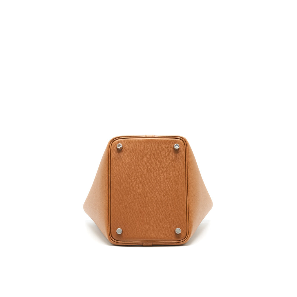 HERMES PICOTIN18 LOCK BAG GOLD / BLEU DE NORD/ ROUGE H EPSOM SHW