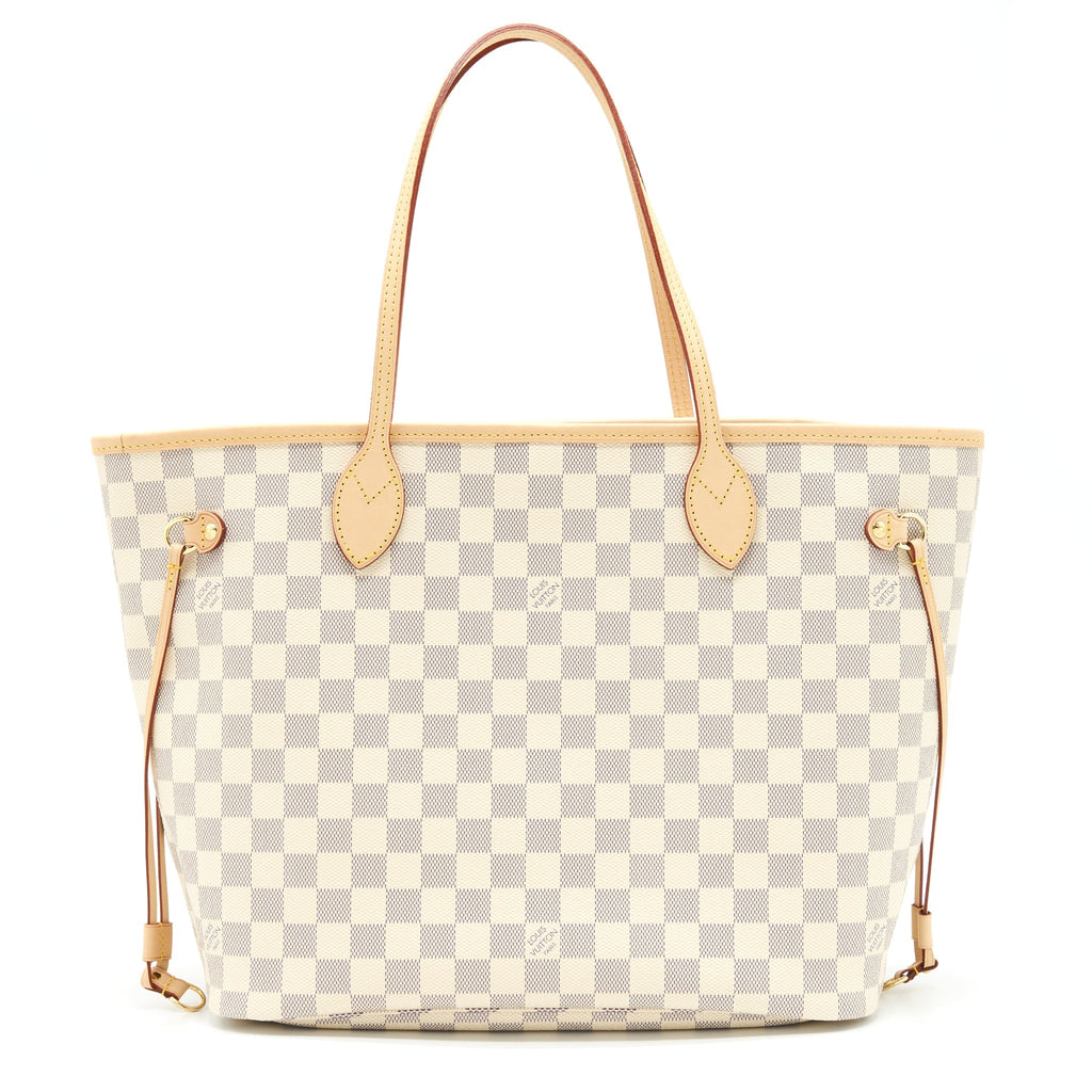 LOUIS VUITTON NEVERFULL MM DAMIER AZUR CANVAS /ROSE BALLERINE (NO INNER POUCH)