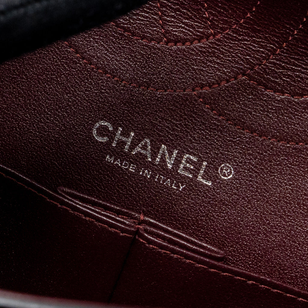 CHANEL 2.55 226 REISSUE FLAP BAG AGED CALFSKIN BLACK RUTHENIUM HARDWARE