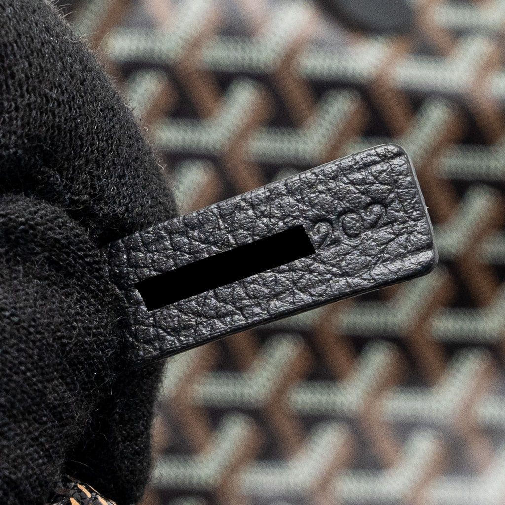 GOYARD SAINT LOUIS GM TOTE BAG GOYARDLINE CANVAS BLACK SHW