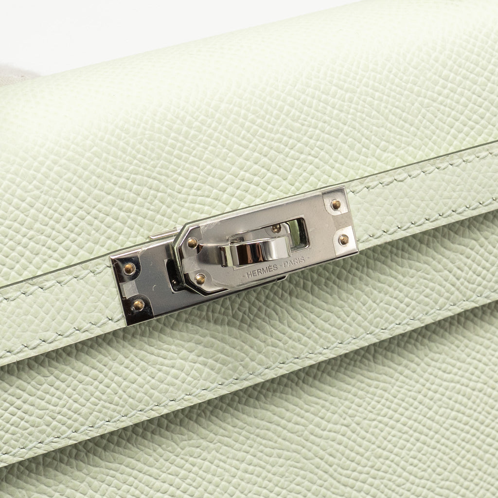 HERMES KELLY 25 EPSOM VERT FIZZ SHW