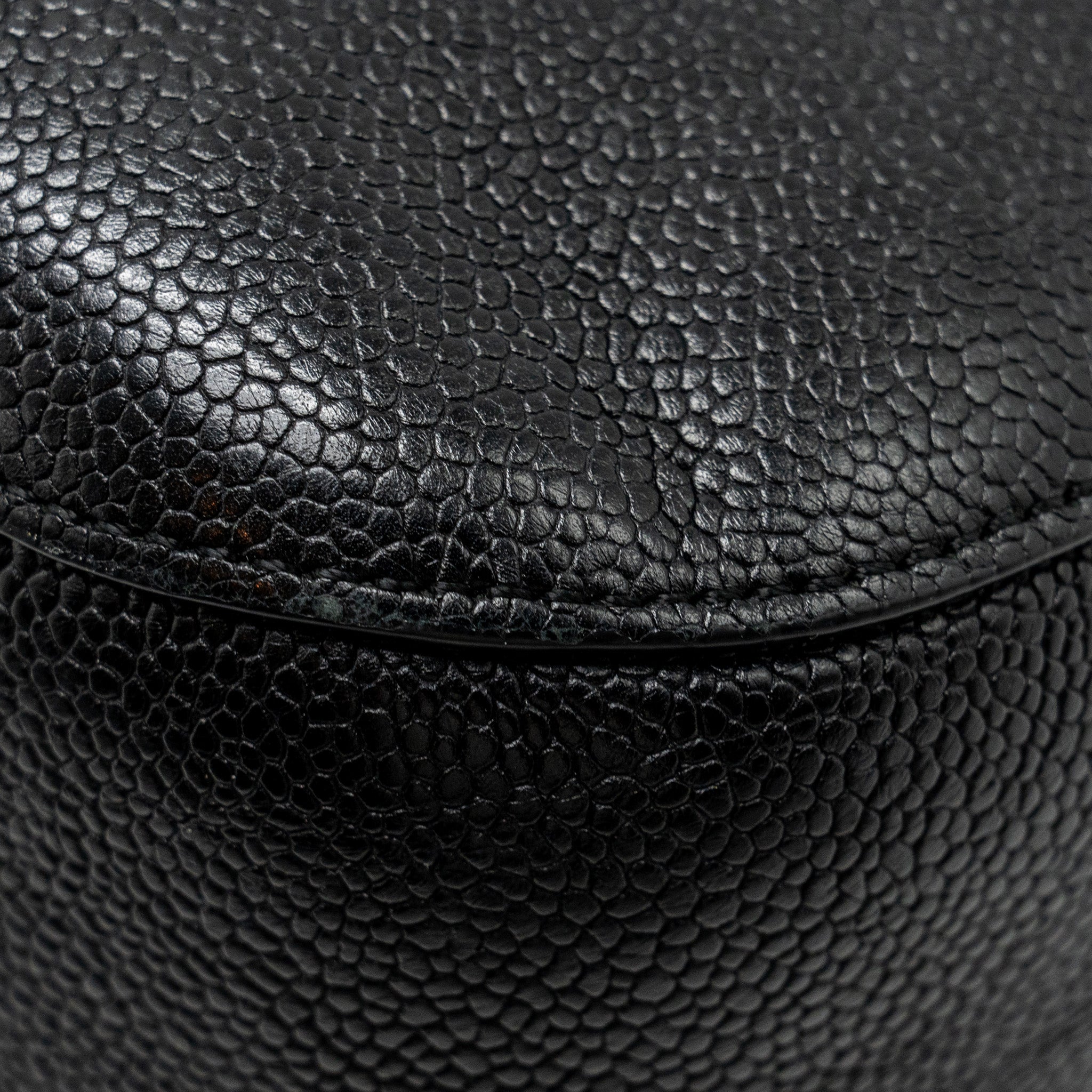 CHANEL LARGE TOP HANDLE FLAP BAG GRAINED CALFSKIN BLACK GHW