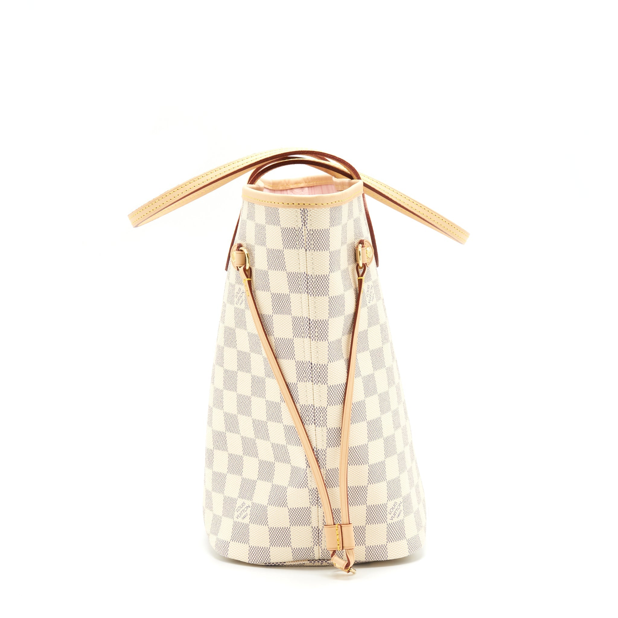 LOUIS VUITTON NEVERFULL MM DAMIER AZUR CANVAS /ROSE BALLERINE (NO INNER POUCH)