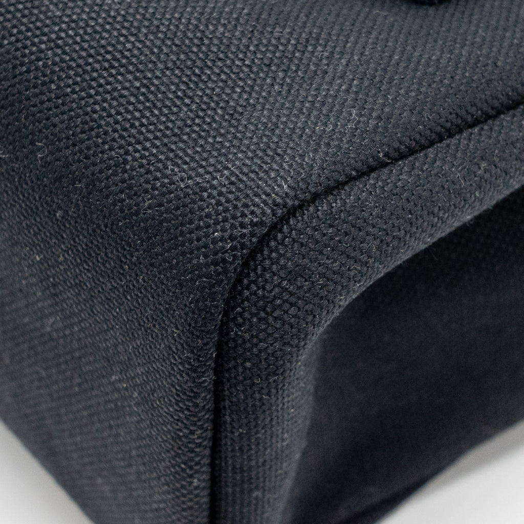 HERMES HERBAG 31 ZIP BAG CANVAS/ HUNTER LEATHER BLACK GHW