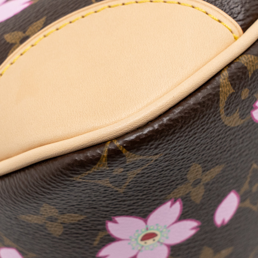 LOUIS VUITTON X TAKASHI MURAKAMI BOULOGNE PM CHERRY BLOSSOM MONOGRAM CANVAS GHW