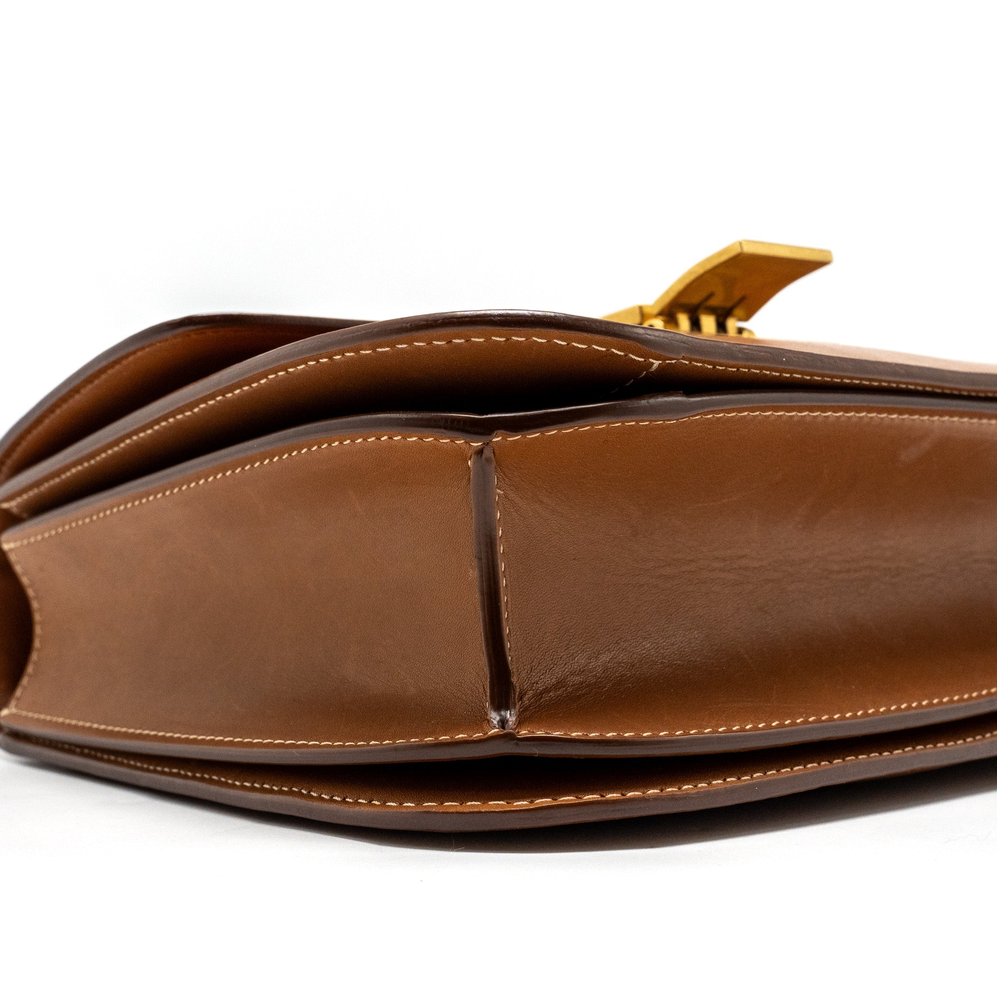 CELINE MEDIUM CLASSIC BOX BAG CALFSKIN BROWN GHW