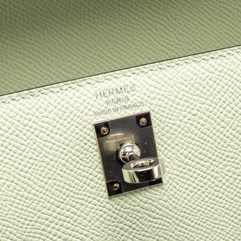 HERMES KELLY 25 EPSOM VERT FIZZ SHW