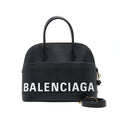 BALENCIAGA LARGE VILLA TOP HANDLE TOTE BAG BLACK