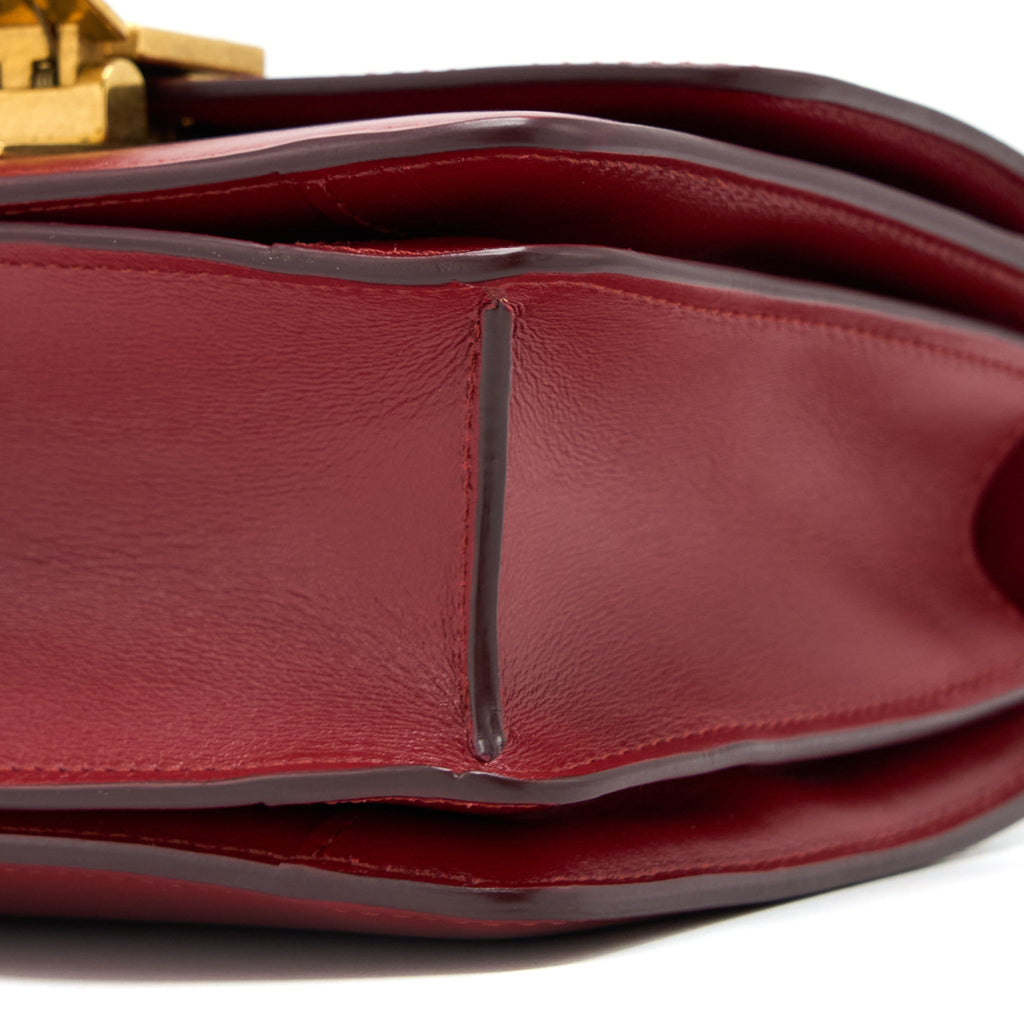 CELINE MINI BOX CALFSKIN RED GHW