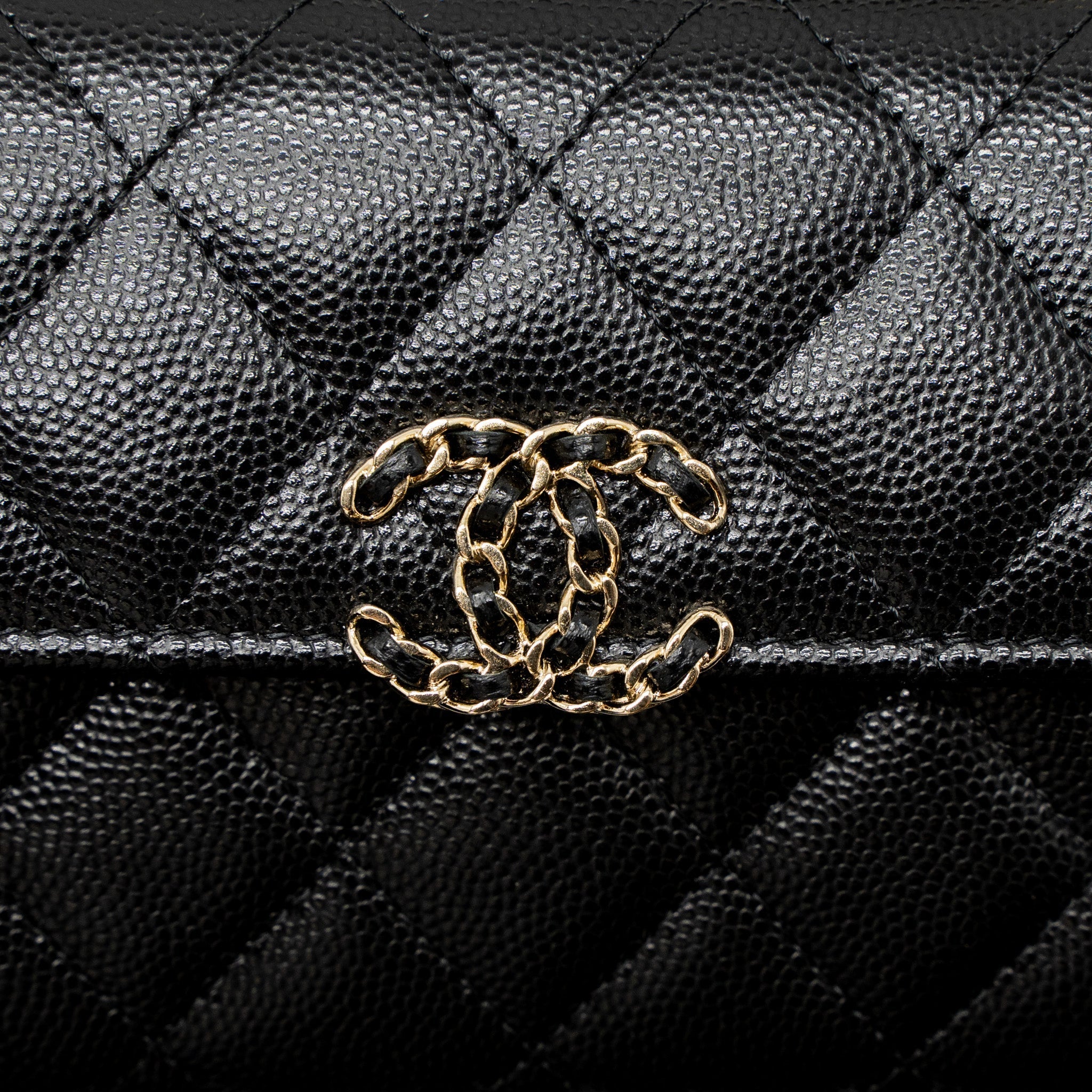 CHANEL 23P TOP HANDLE MINI FLAP BAG CAVIAR BLACK LGHW (MCROCHIP)