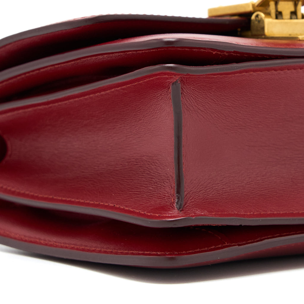 CELINE MINI BOX CALFSKIN RED GHW