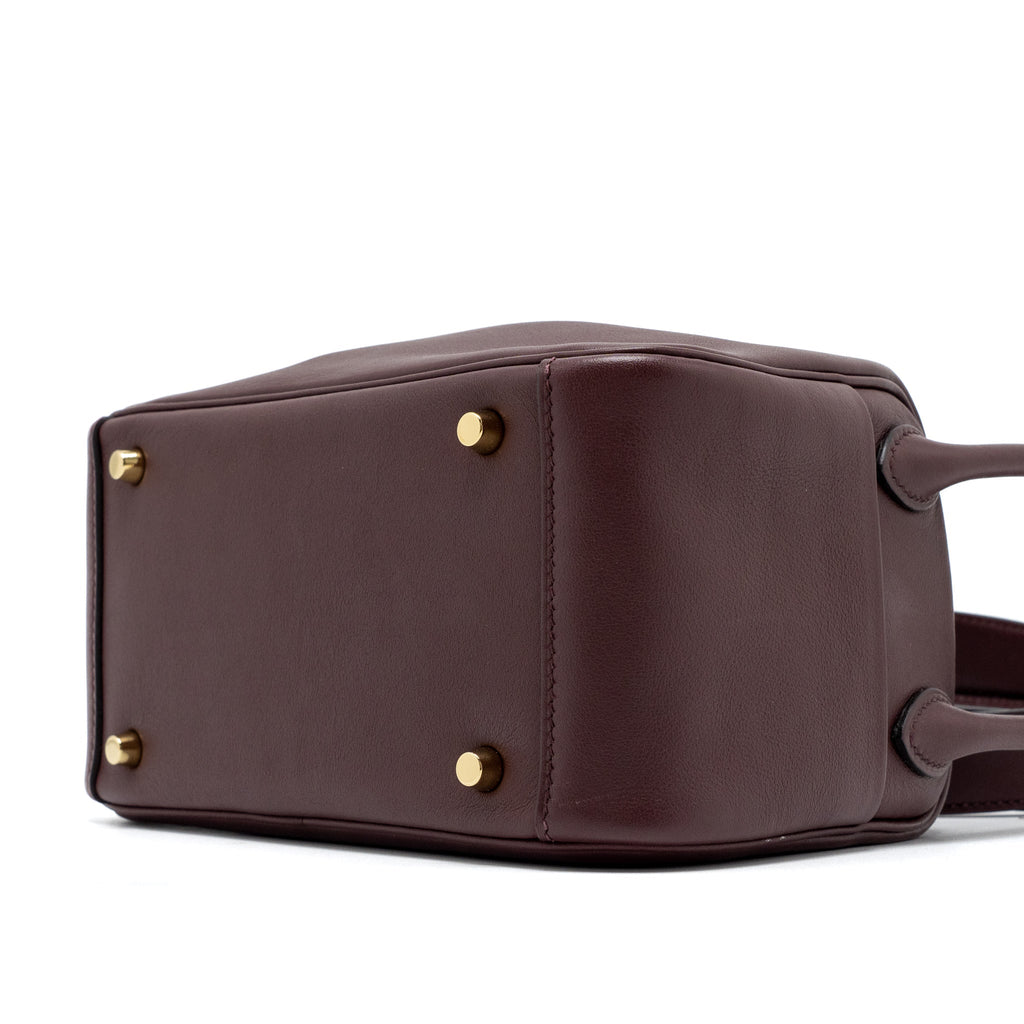 HERMES MINI LINDY SWIFT BORDEAUX GHW