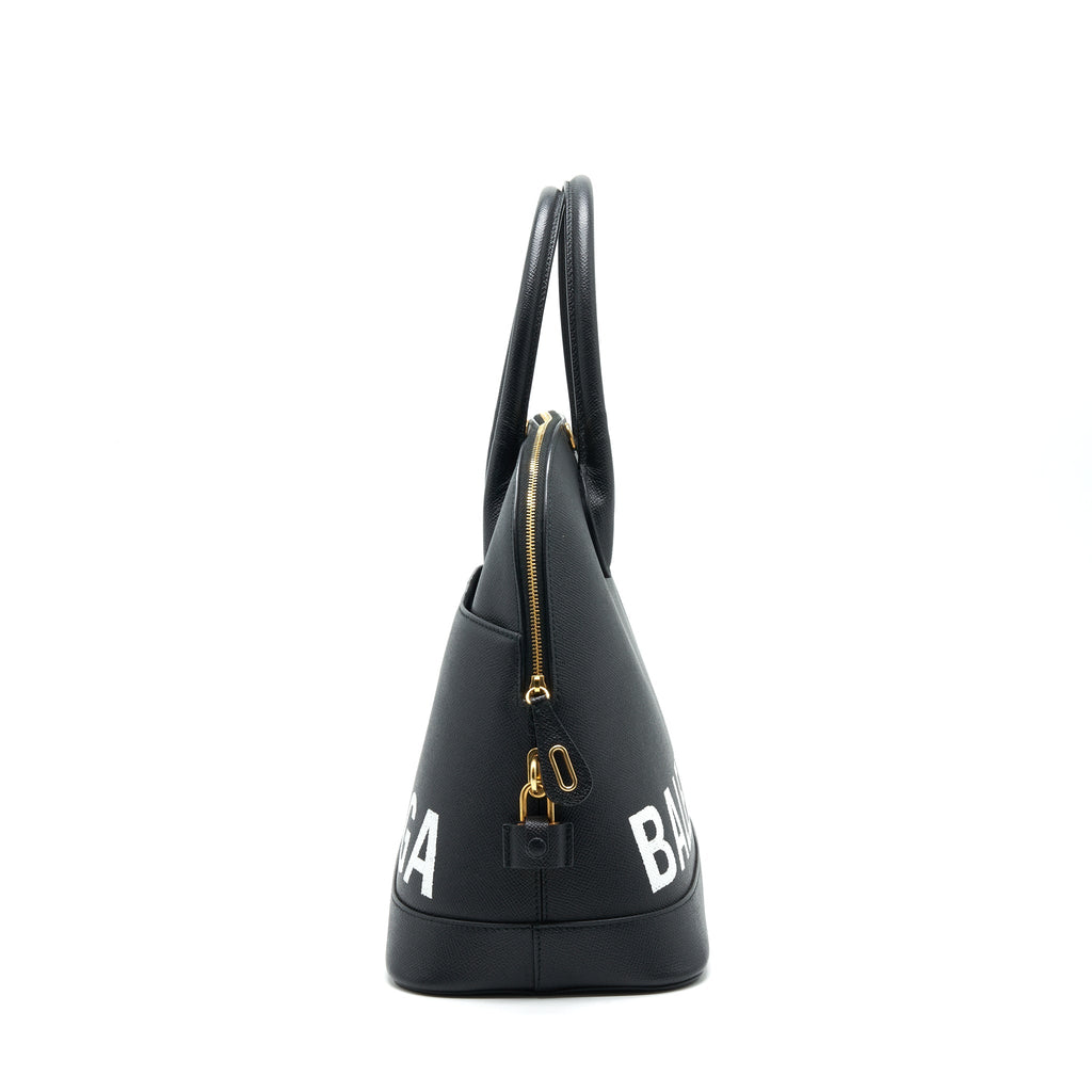 BALENCIAGA LARGE VILLA TOP HANDLE TOTE BAG BLACK