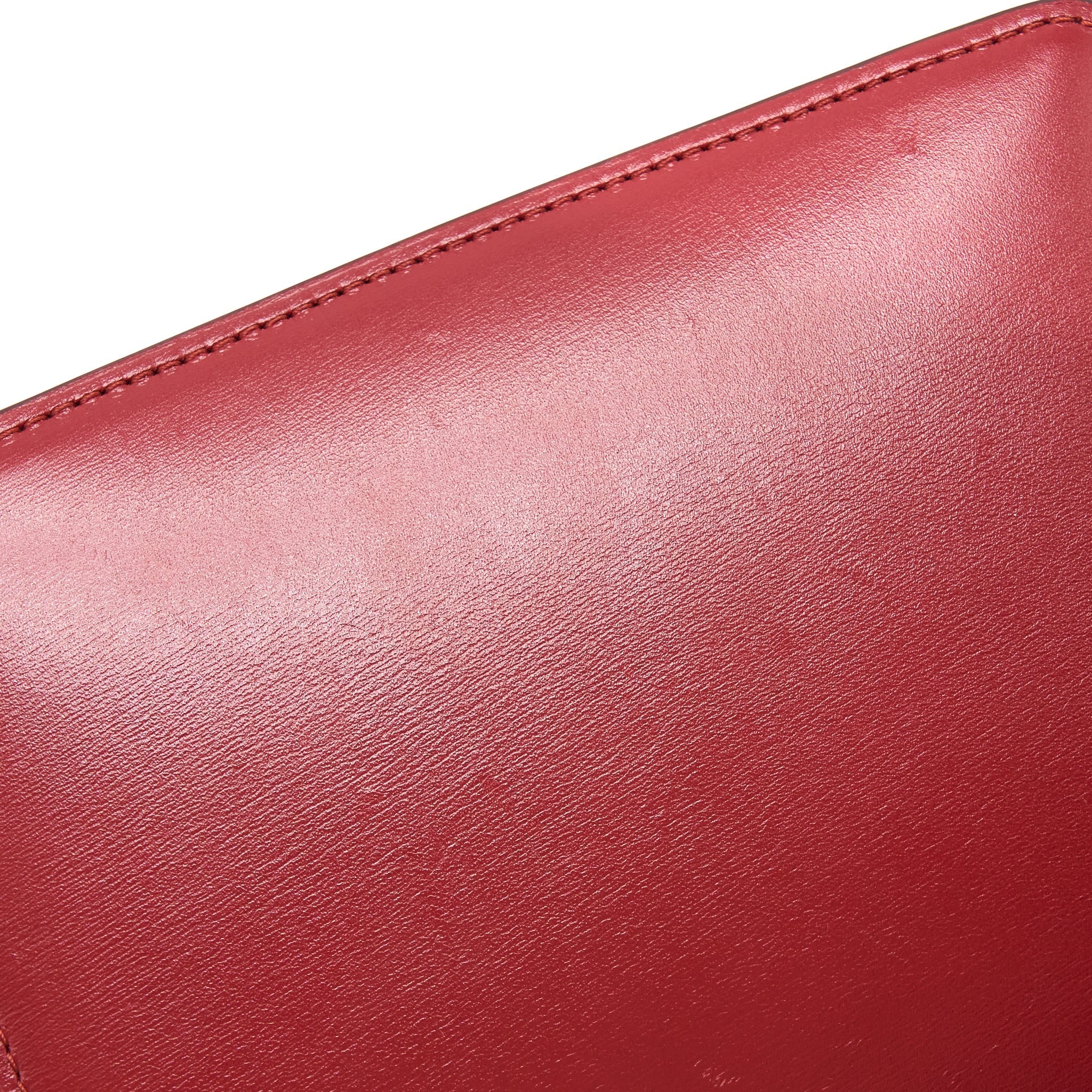 CELINE MINI BOX CALFSKIN RED GHW