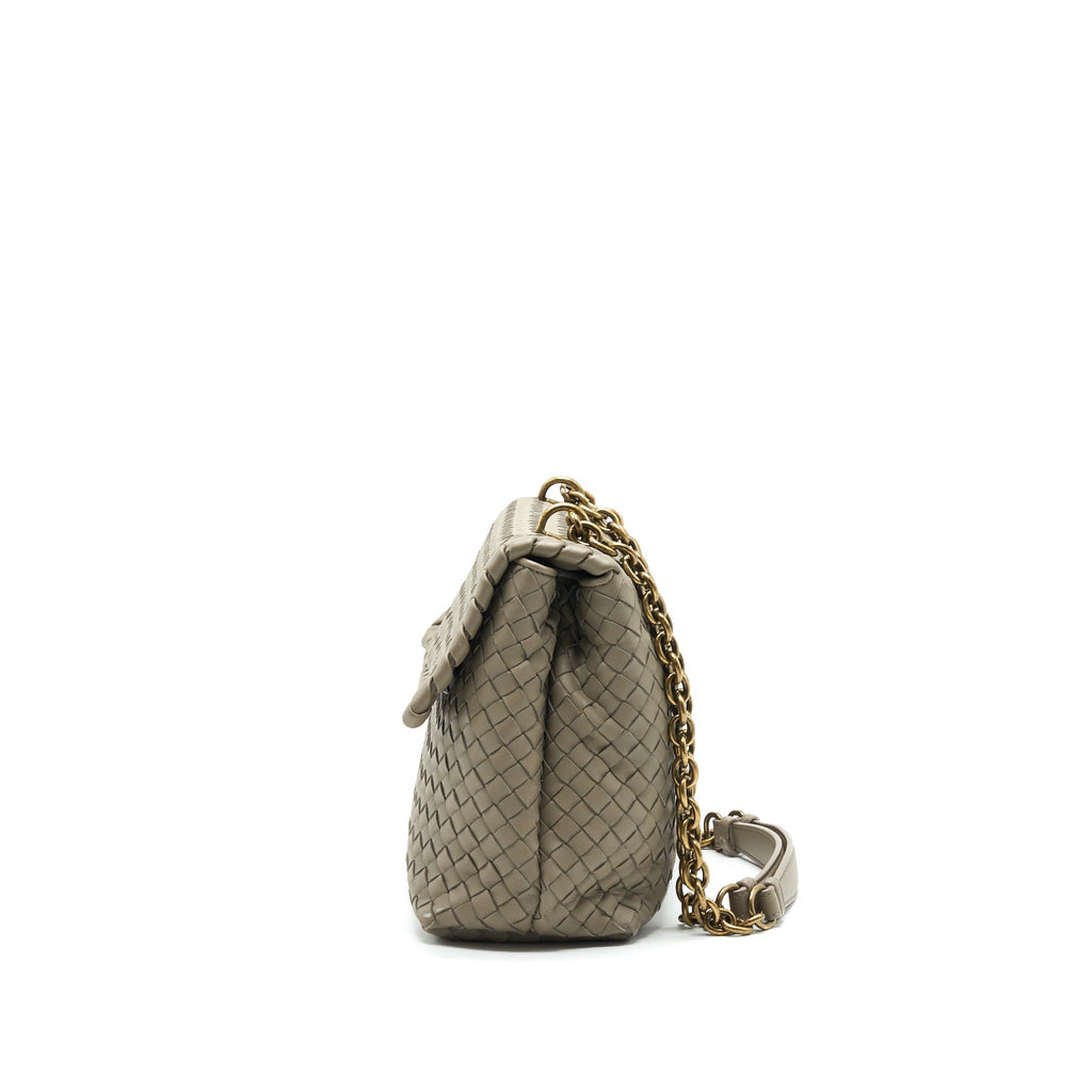 BOTTEGA VENETA LARGE OLYMPIA BAG GREY