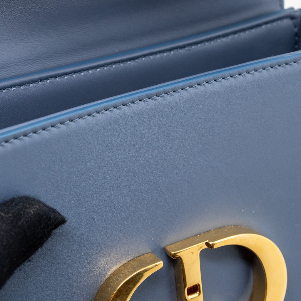 DIOR 30 MONTAIGNE BOX BAG CALFSKIN LIGHT BLUE GHW