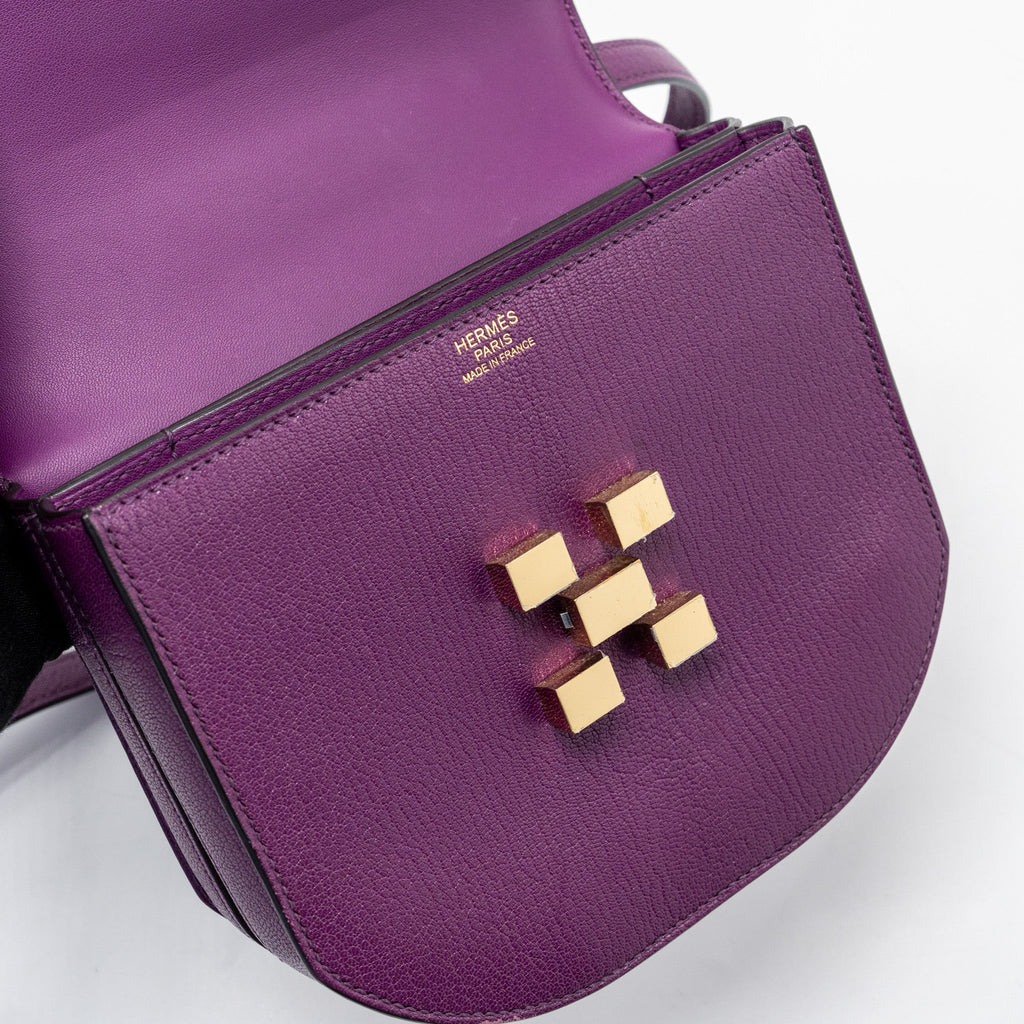 HERMES MOSAIQUE 24 MINI CHÈVRE CHAMKILA P9 ANEMONE GHW