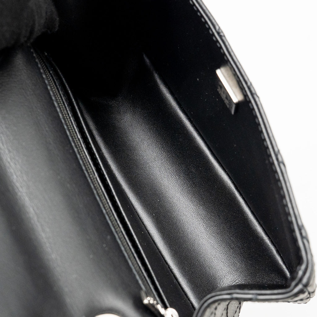 CHANEL MINI 2.55 REISSUE AGED CALFSKIN BLACK SHW (MICROCHIP)