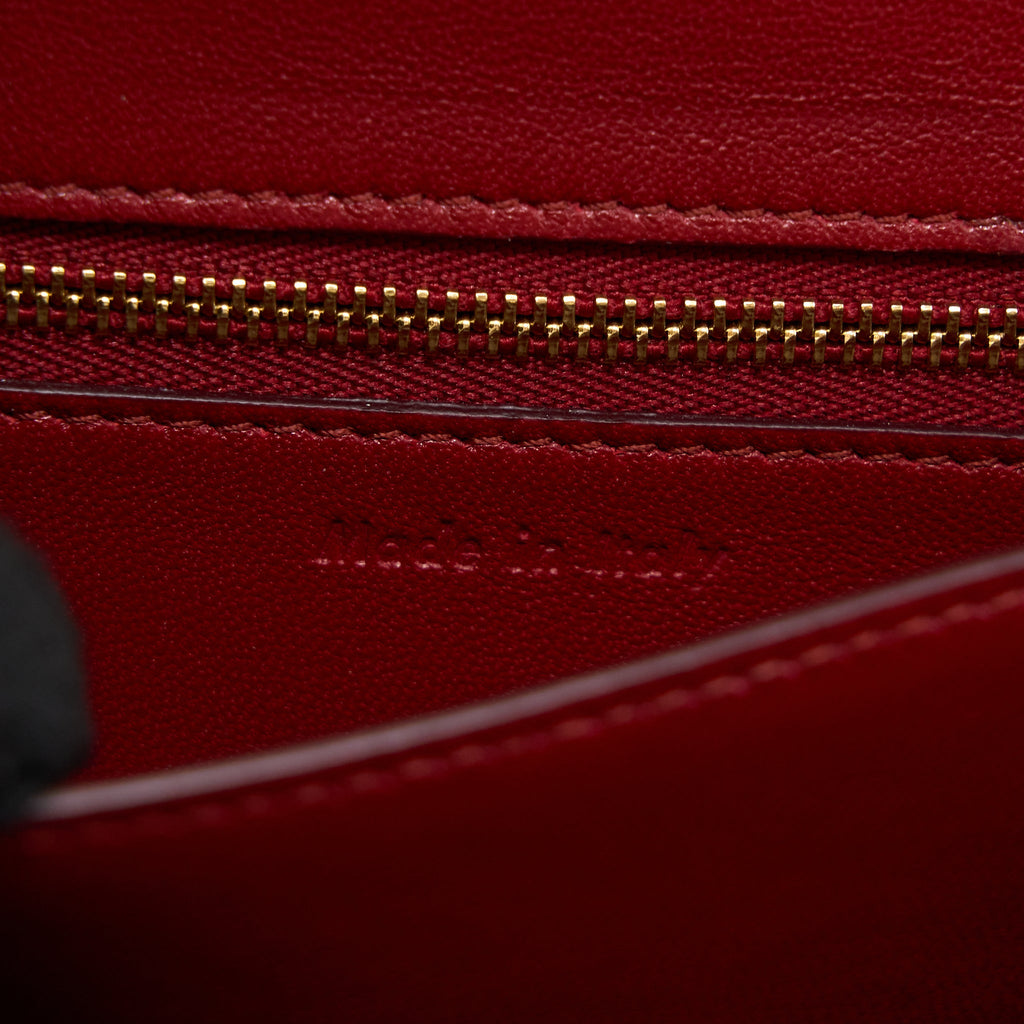 CELINE MINI BOX CALFSKIN RED GHW