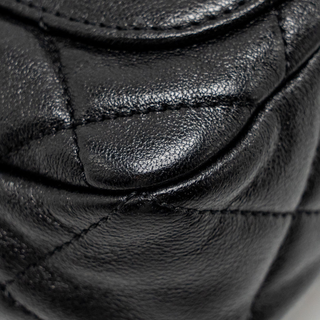 CHANEL 19 WAIST BAG GOATSKIN BLACK MULTICOLOUR HARDWARE
