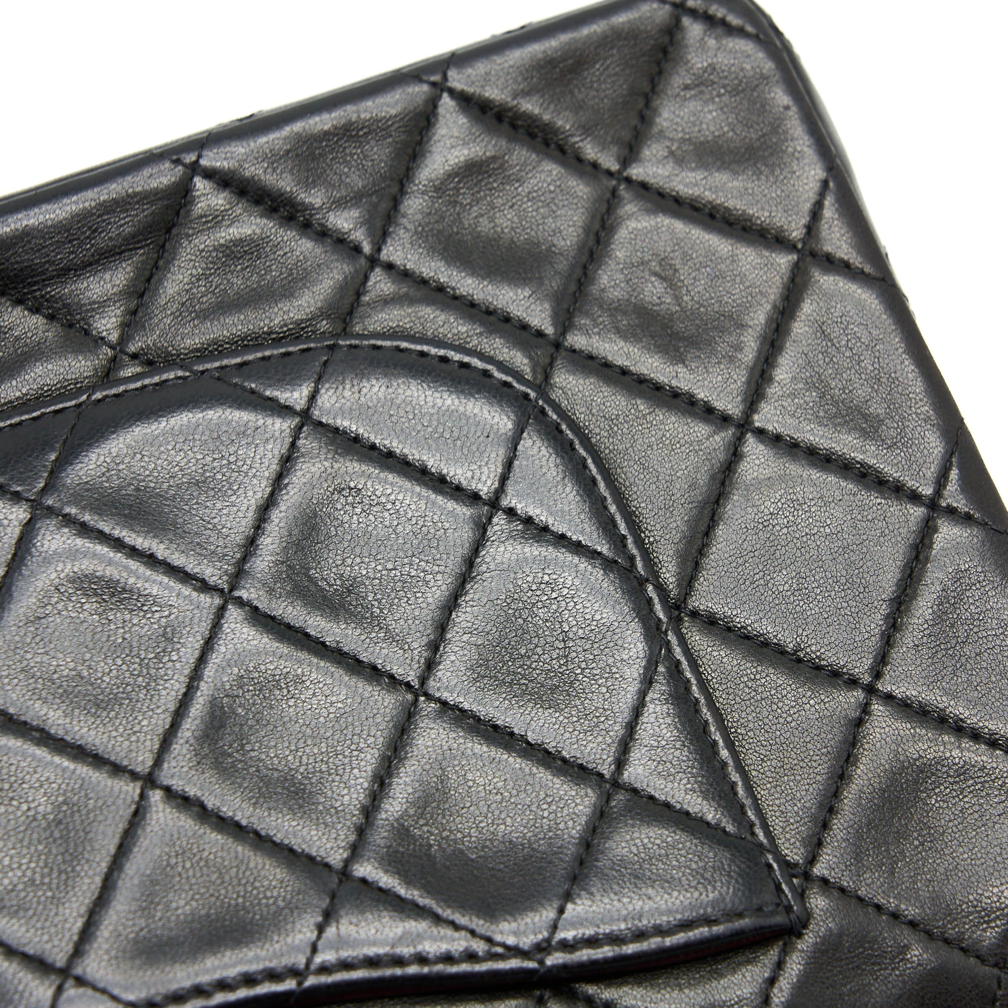 CHANEL VINTAGE CLASSIC DOUBLE FLAP BAG LAMBSKIN BLACK GHW