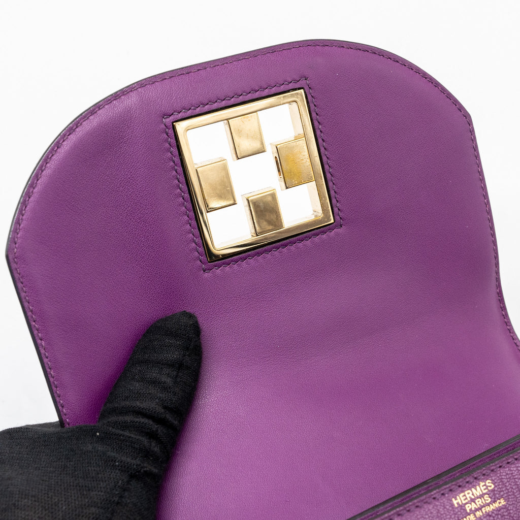 HERMES MOSAIQUE 24 MINI CHÈVRE CHAMKILA P9 ANEMONE GHW