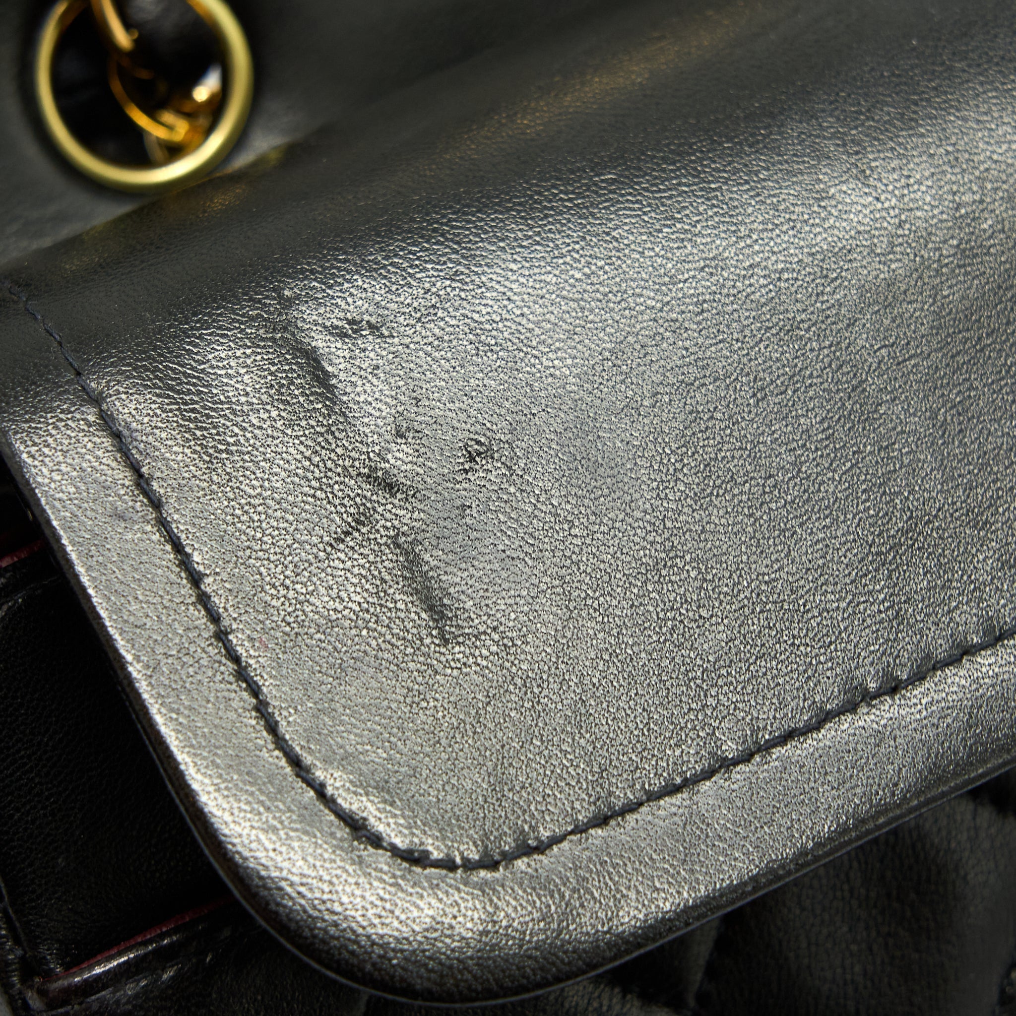 CHANEL VINTAGE CLASSIC DOUBLE FLAP BAG LAMBSKIN BLACK GHW