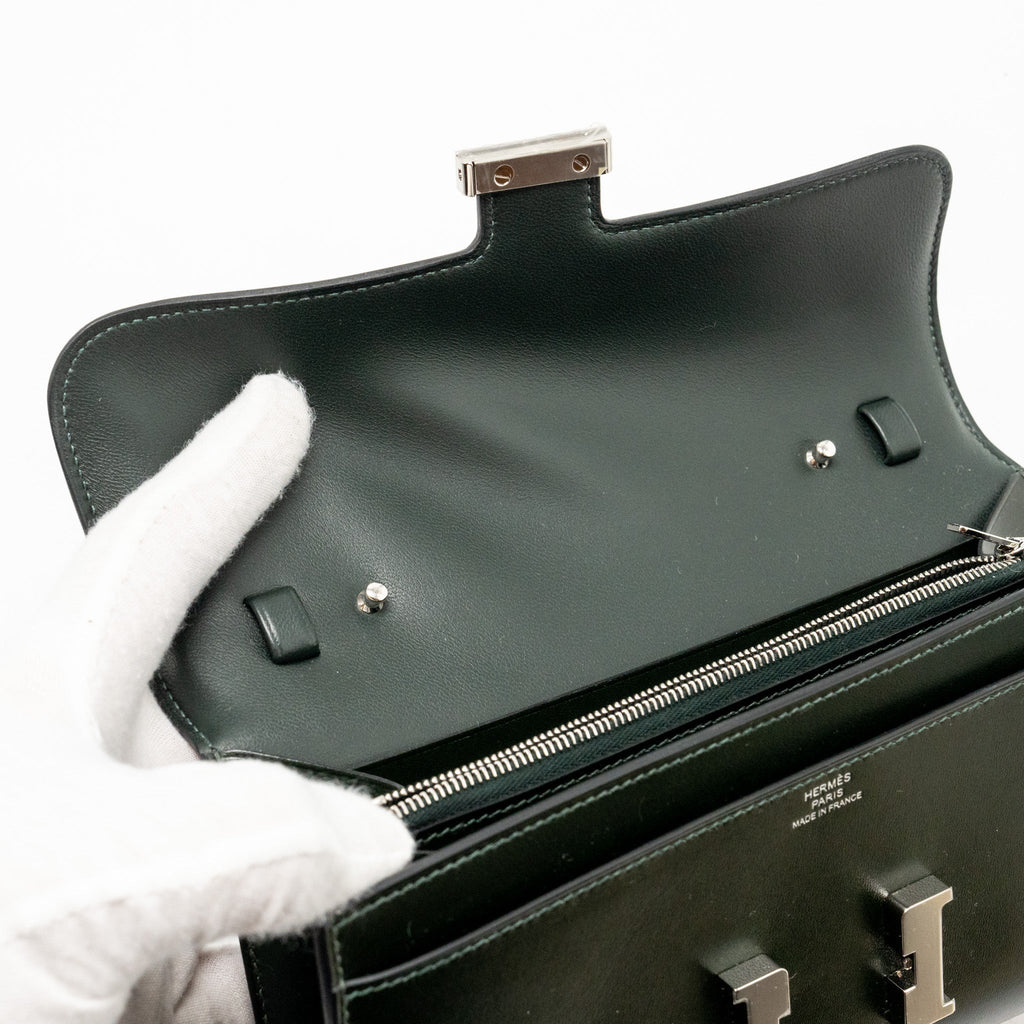 HERMES CONSTANCE TO GO ROCK BOX VERT FONCE SHW