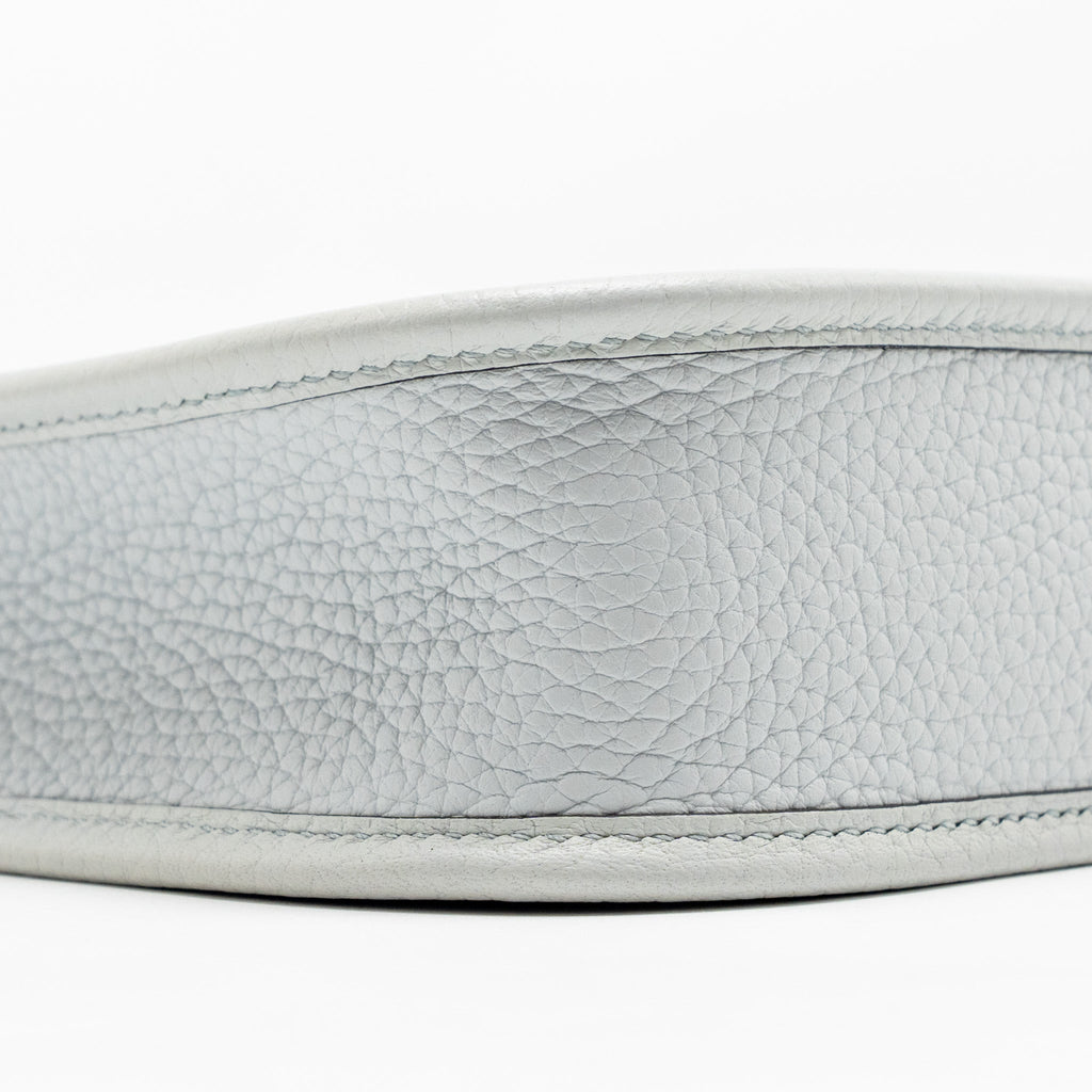 HERMES MINI EVELYN CLEMENCE BLEU PALE/BLEU INDIGO SHW