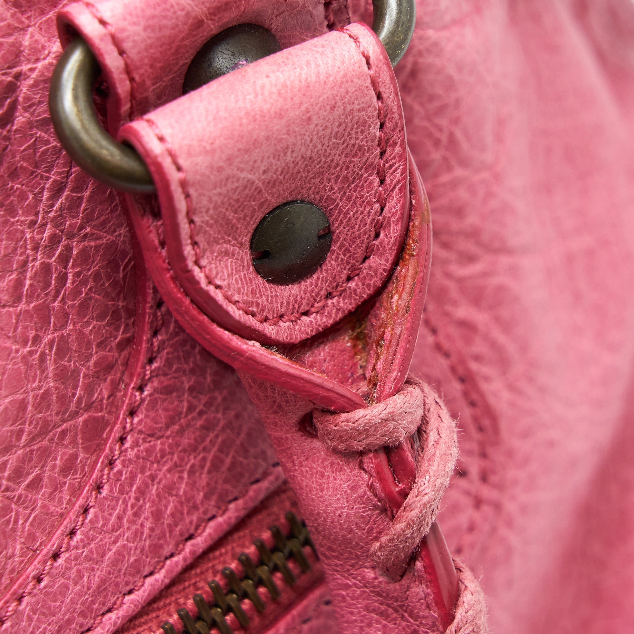 BALENCIAGA CLASSIC CITY BAG PINK RUTHENIUM HARDWARE