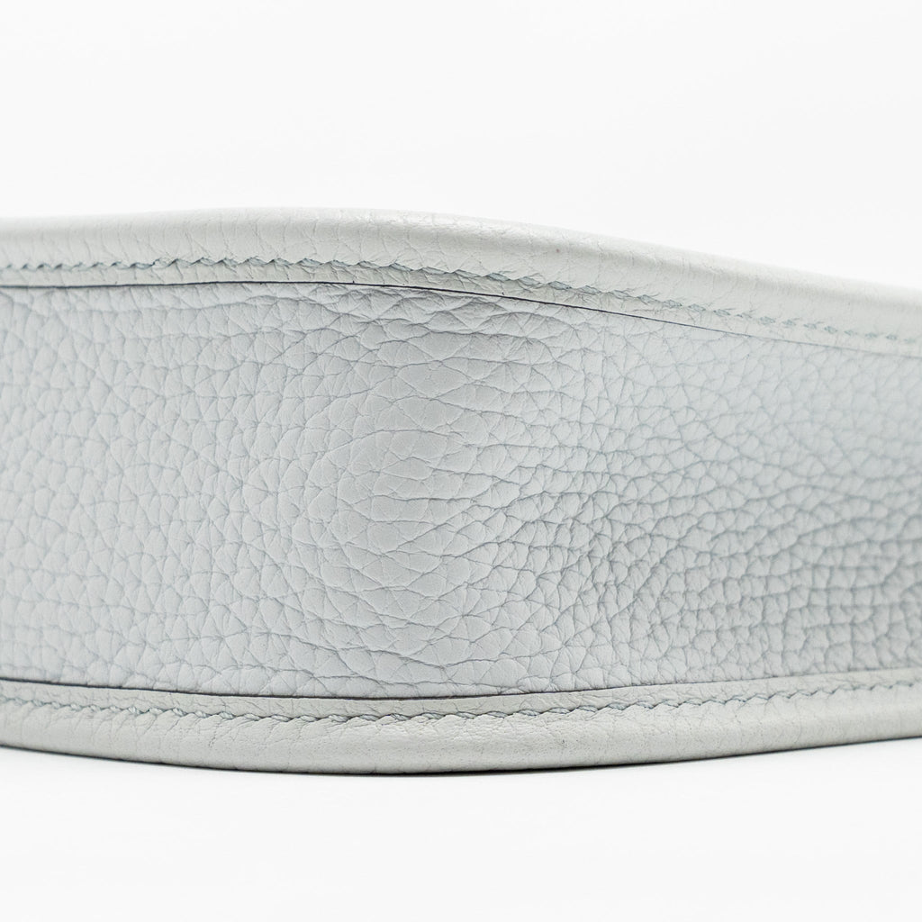 HERMES MINI EVELYN CLEMENCE BLEU PALE/BLEU INDIGO SHW