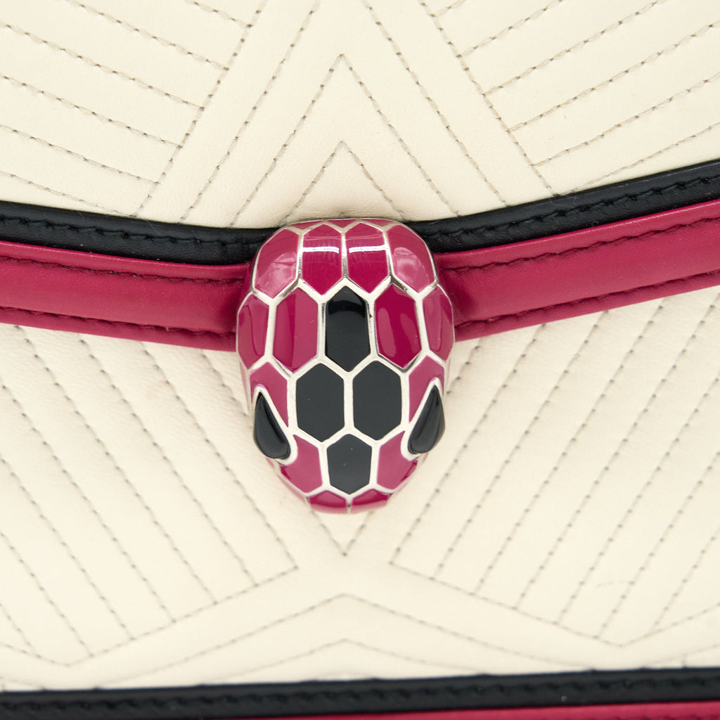 BVLGARI SERPENTI FOREVER QUILTED LEATHER SHOULDER BAG MULTICOLOUR SHW
