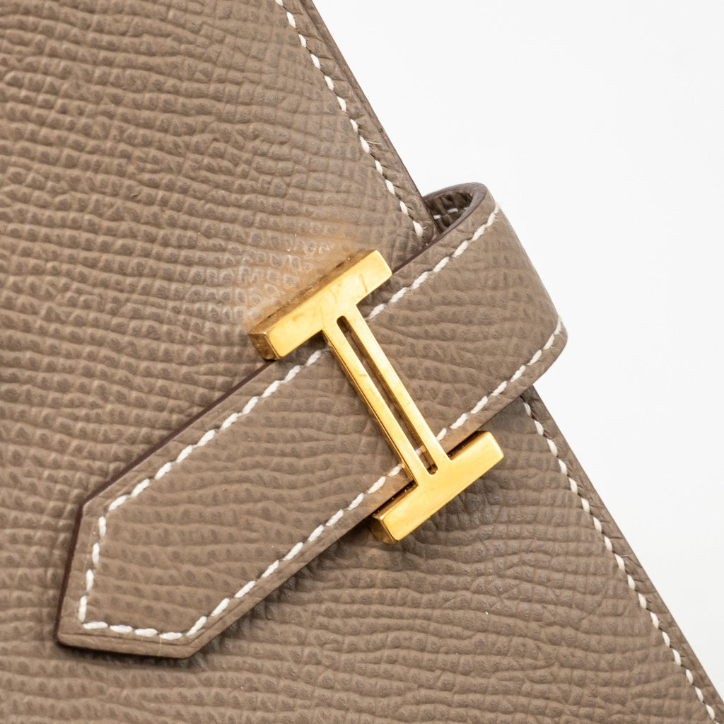 HERMES BEARN COMPACT WALLET EPSOM ETOUPE GHW