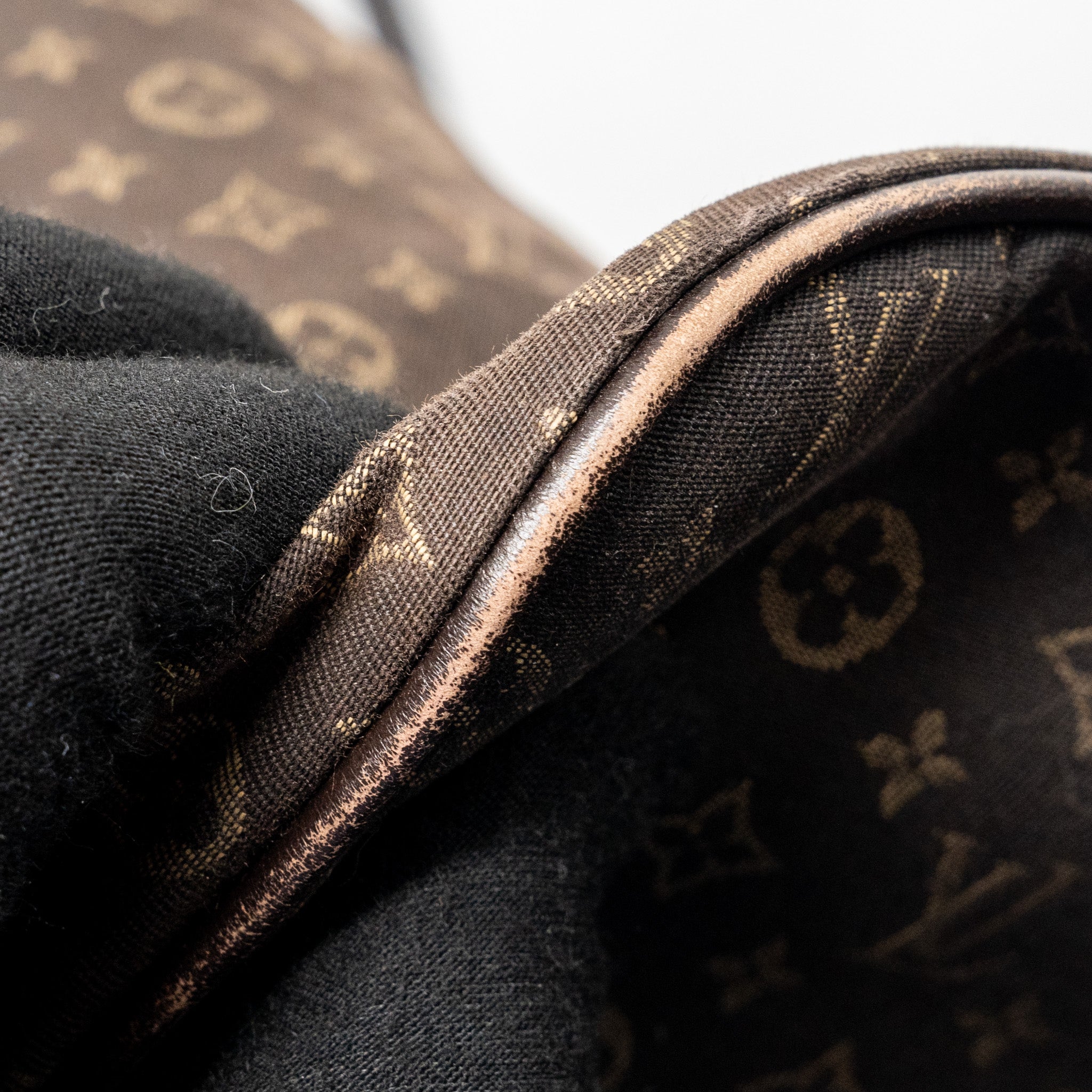 LOUIS VUITTON VINTAGE NEVERFULL MM FABRIC DARK BROWN GHW
