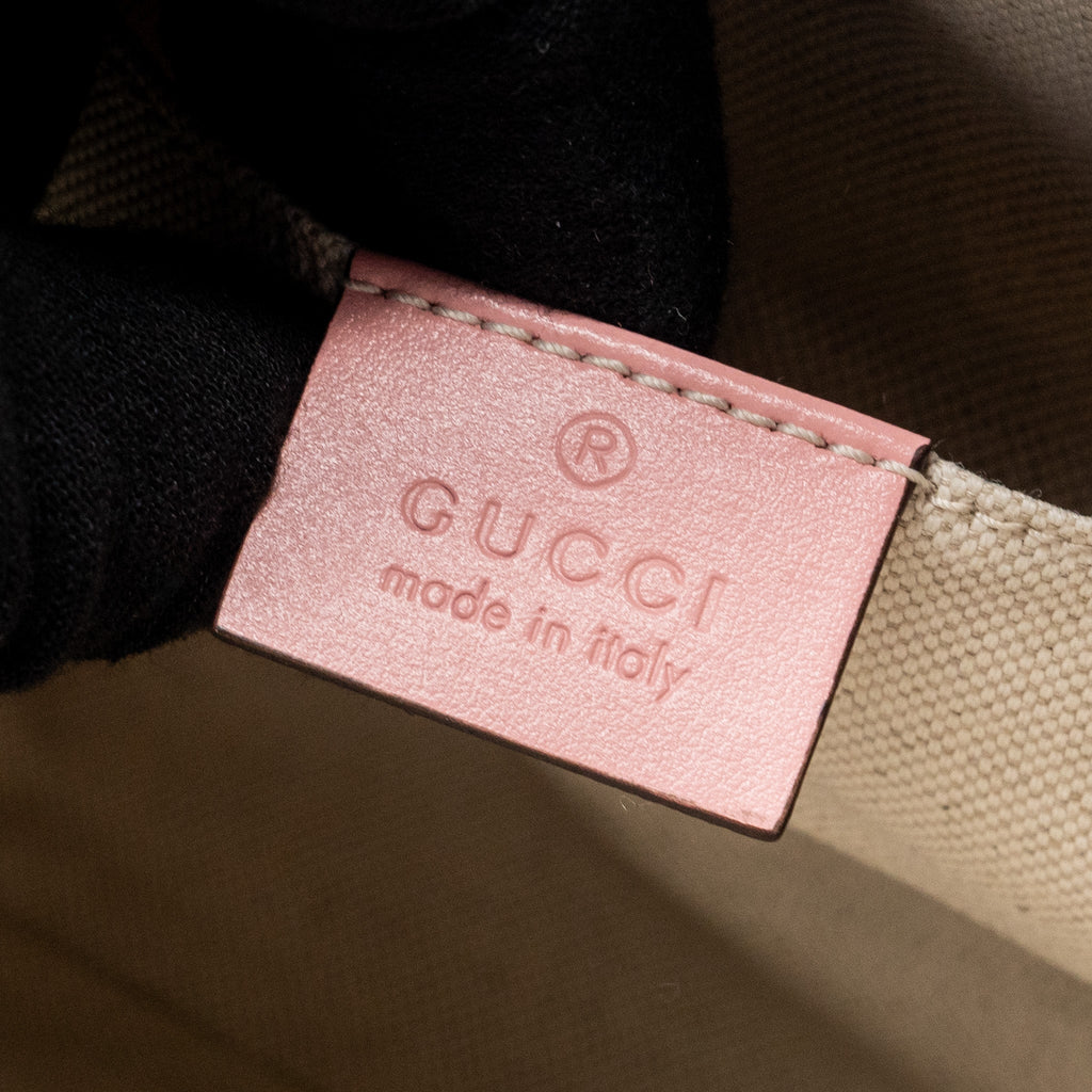 GUCCI HORSEBIT 1955 MINI TOP HANDLE BAG CALFSKIN MULTICOLOUR PINK GHW