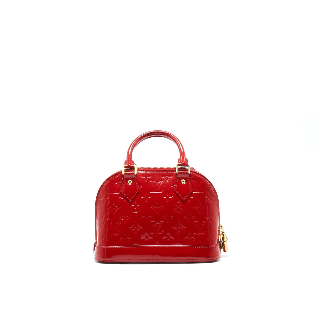 LOUIS VUITTON ALMA BB IN PATENT LEATHER RED