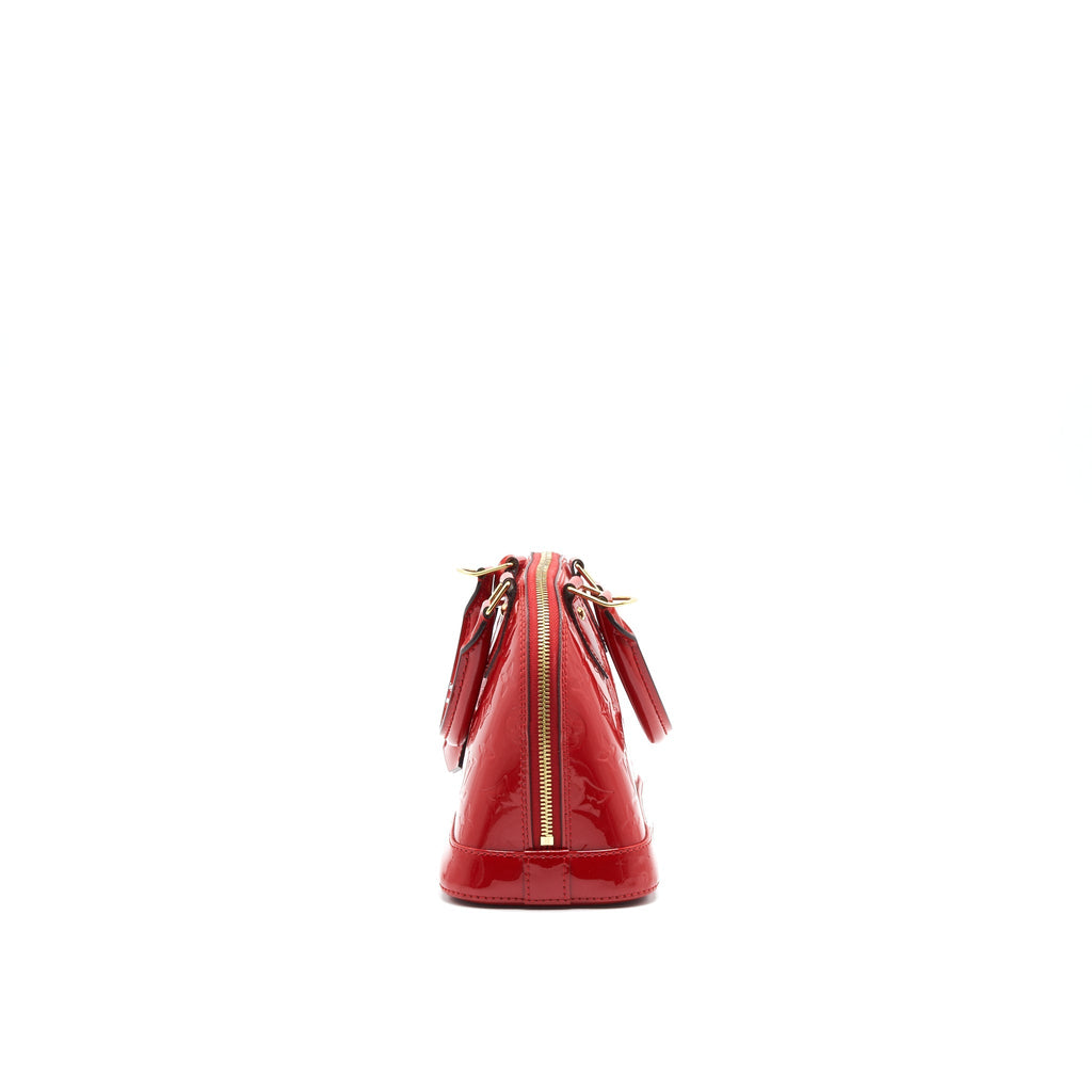 LOUIS VUITTON ALMA BB IN PATENT LEATHER RED