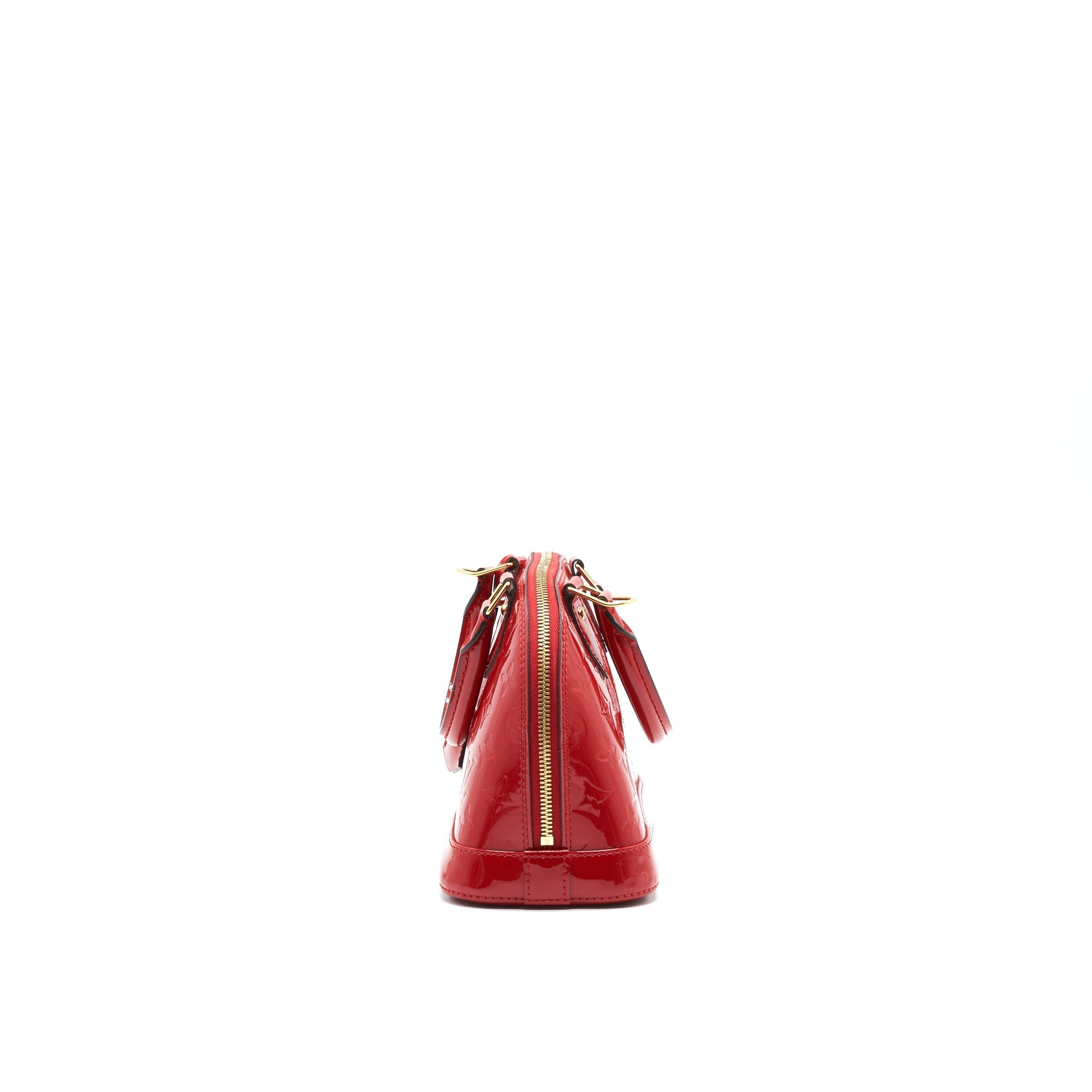 LOUIS VUITTON ALMA BB IN PATENT LEATHER RED