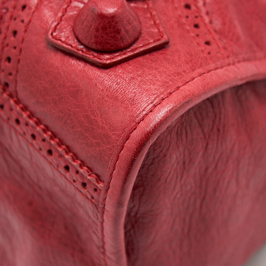 BALENCIAGA GIANT CITY BAG RED SHW