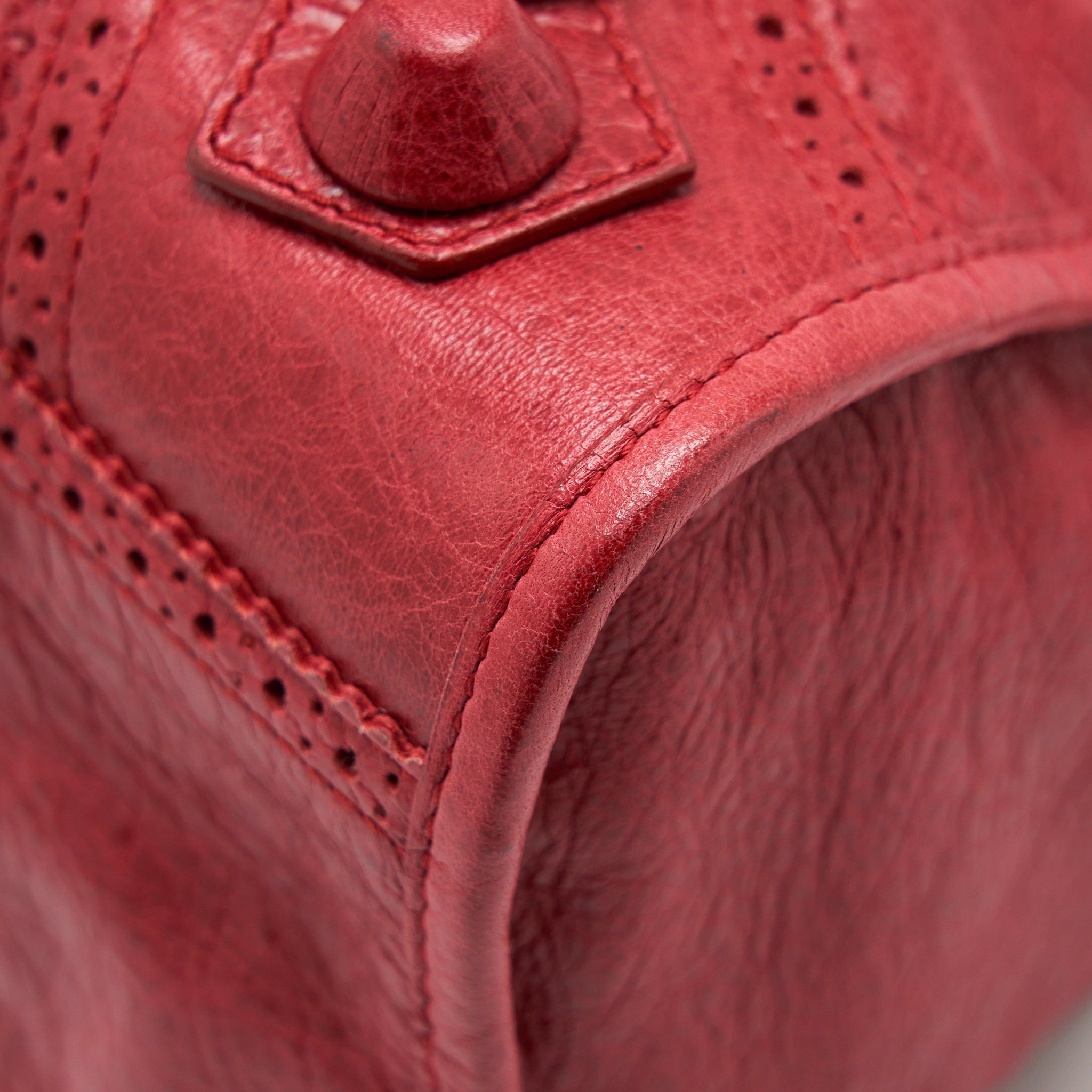 BALENCIAGA GIANT CITY BAG RED SHW