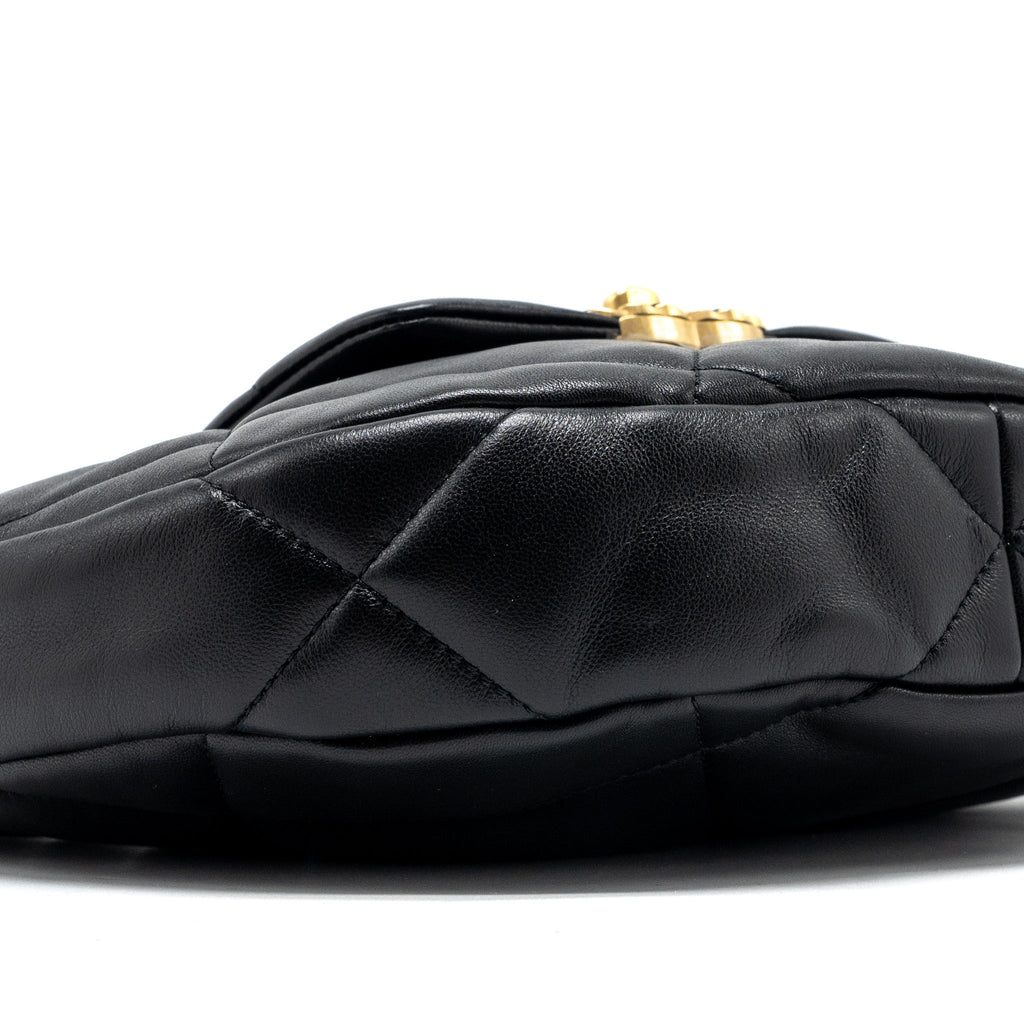 CHANEL 24C HOBO SHOULDER BAG LAMBSKIN BLACK MULTICOLOUR HARDWARE (MICROCHIP)