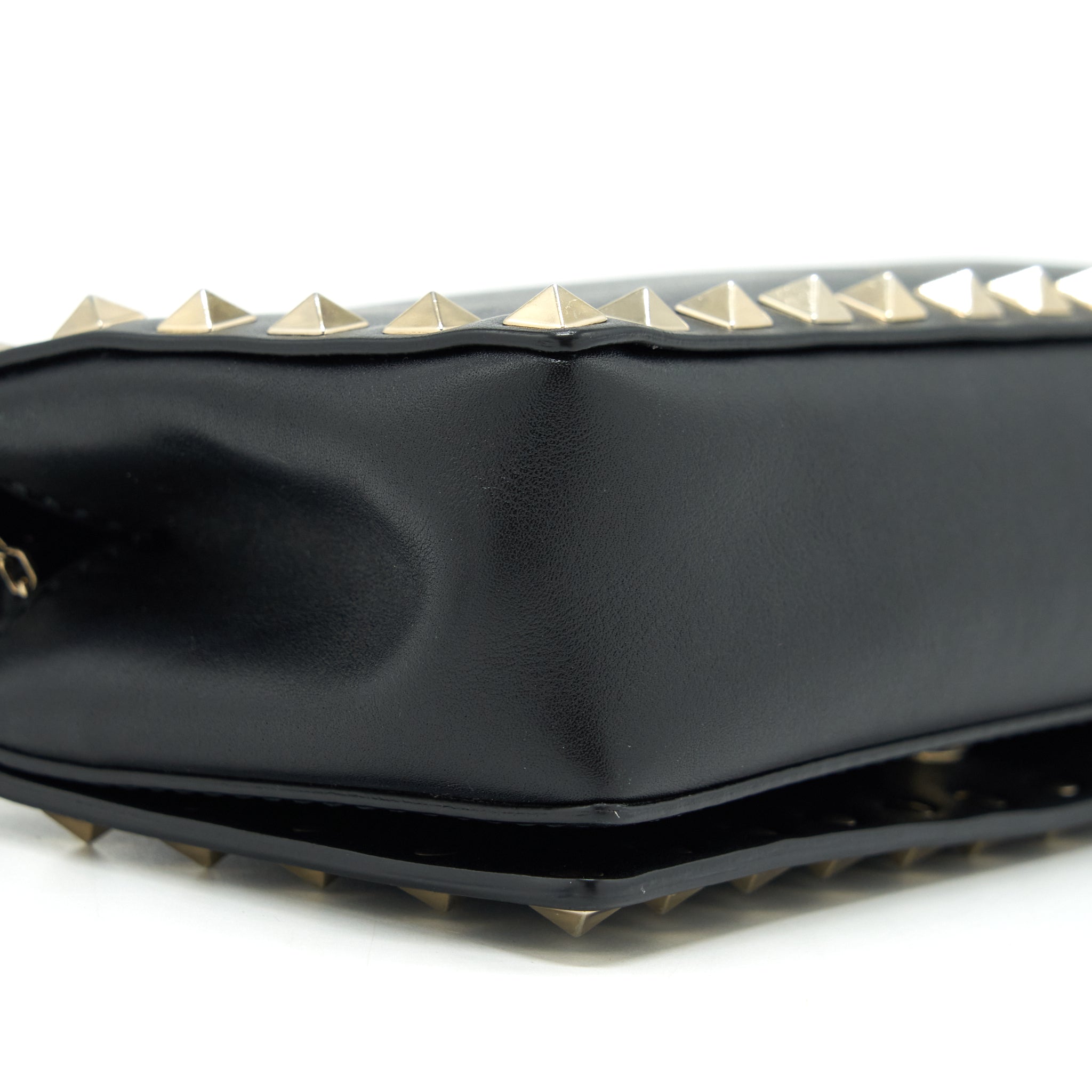 VALENTINO ROCKSTUD MINI FLAP CROSSBODY BAG BLACK LGHW