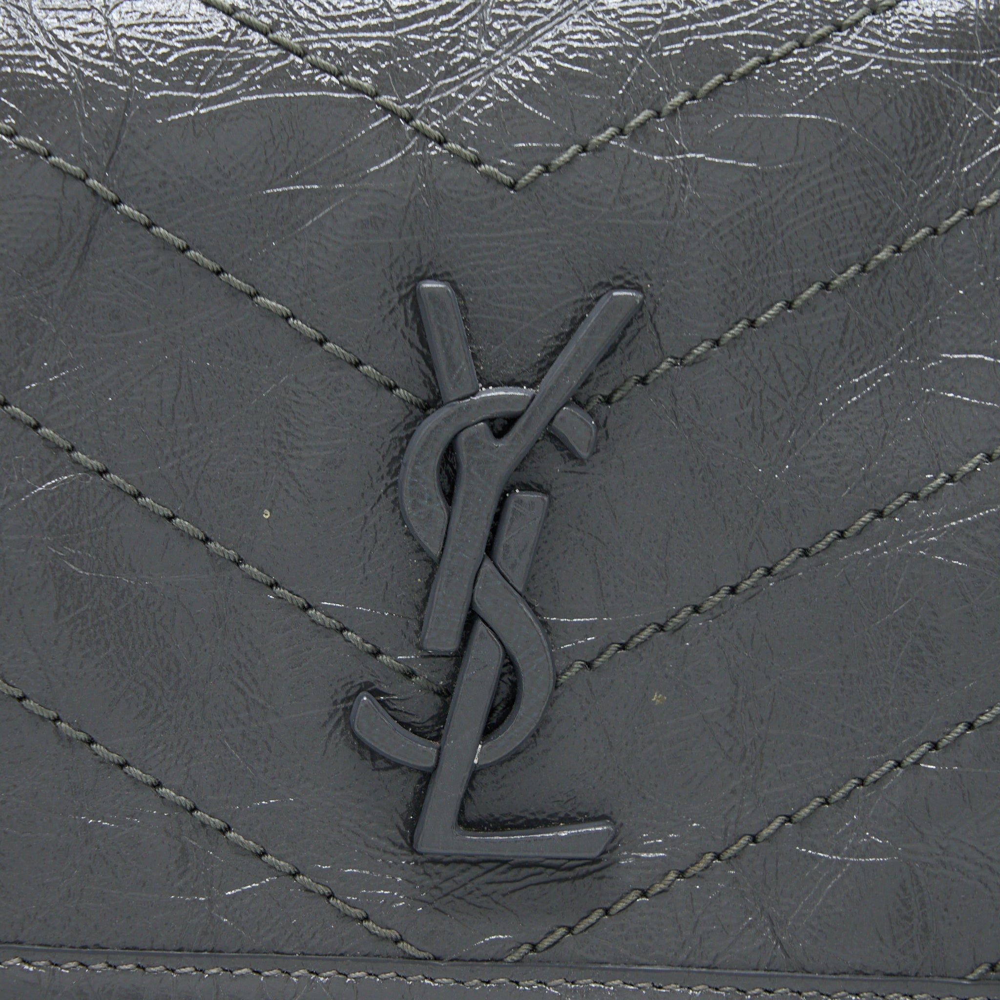 SAINT LAURENT/YSL NIKI BABY DARK GREY WITH GREY HARDWARE